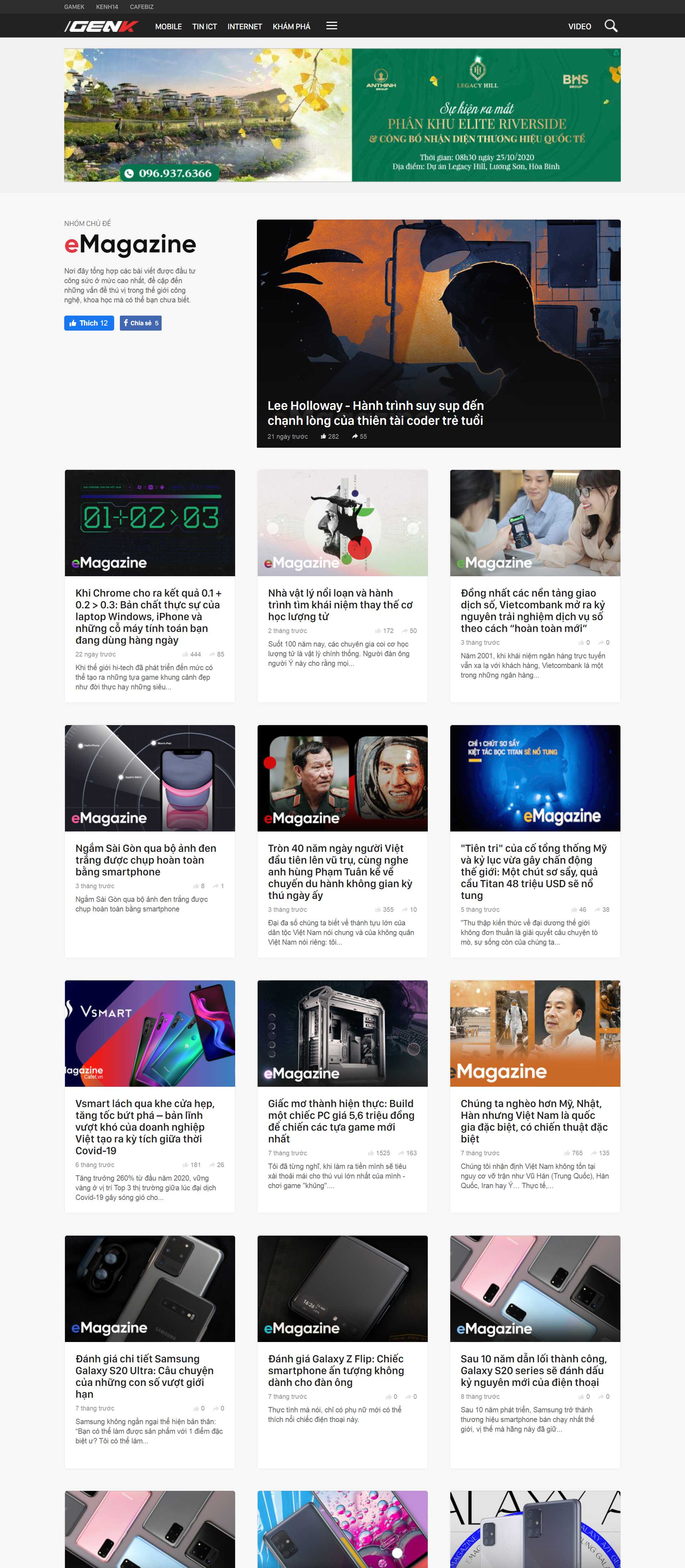 Thiết kế Website web báo điện tử - genkvn