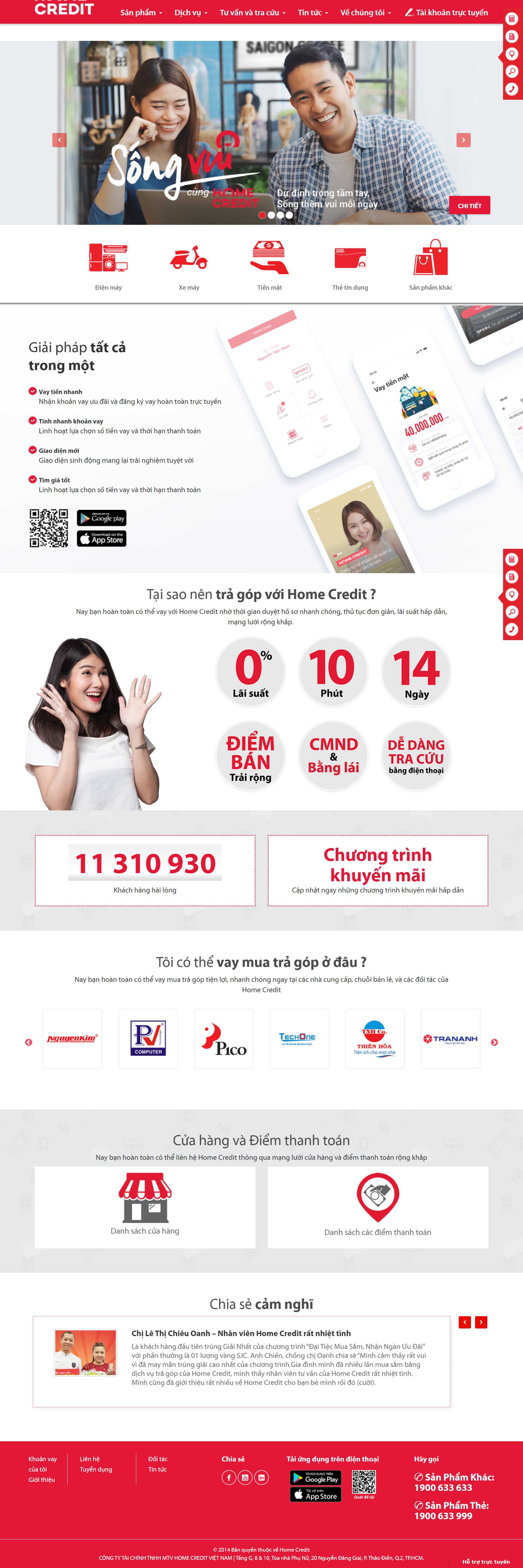 Thiết kế Website web công ty tài chính - wwwhomecreditvn