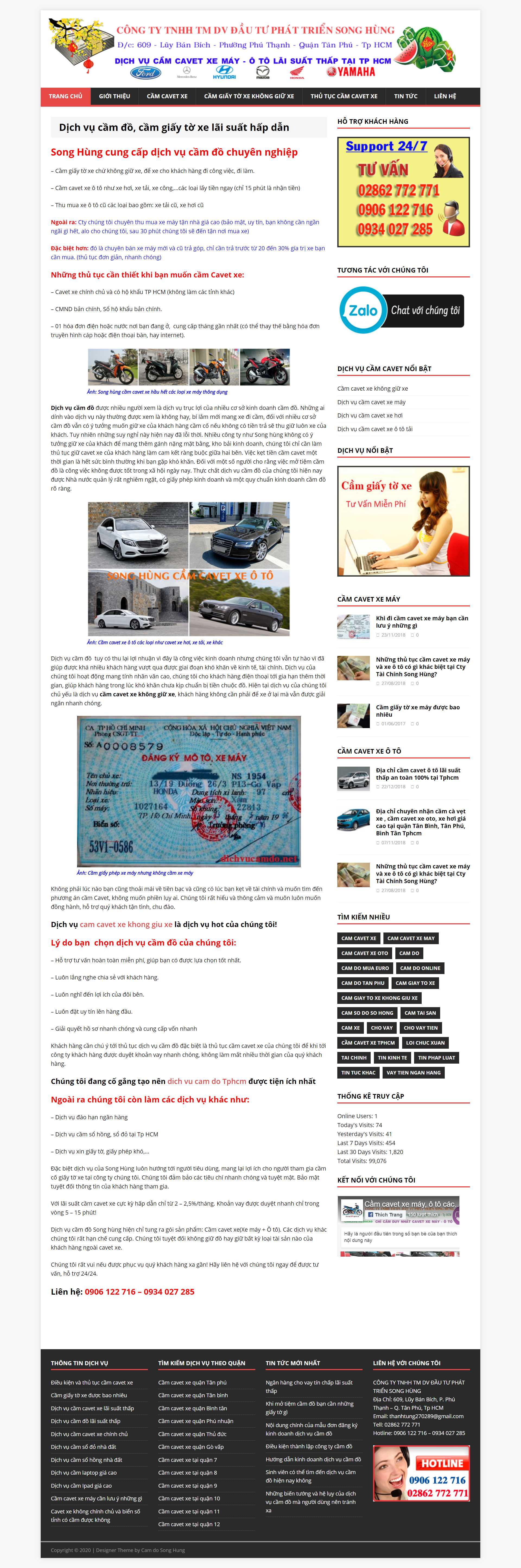 Thiết kế Website web cầm đồ uy tín - dichvucamdonet