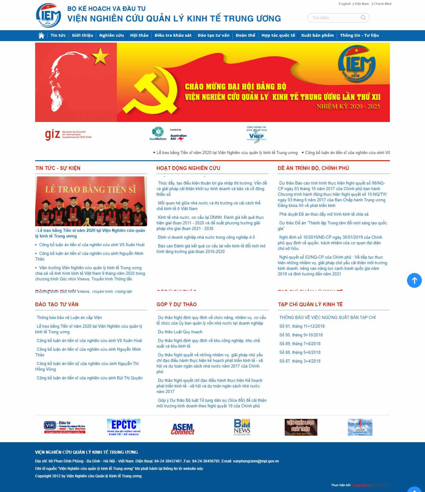 Thiết kế Website web cơ quan đoàn thể - ciemorgvn