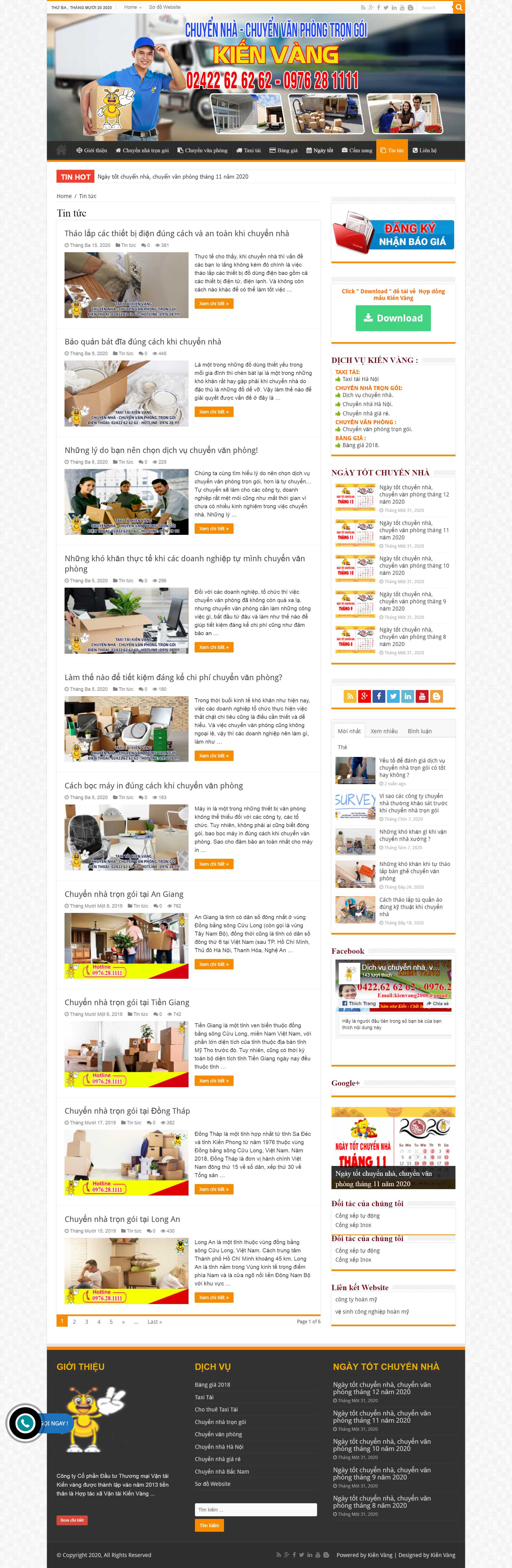 Thiết kế Website web chuyển nhà trọn gói - kienvangvn