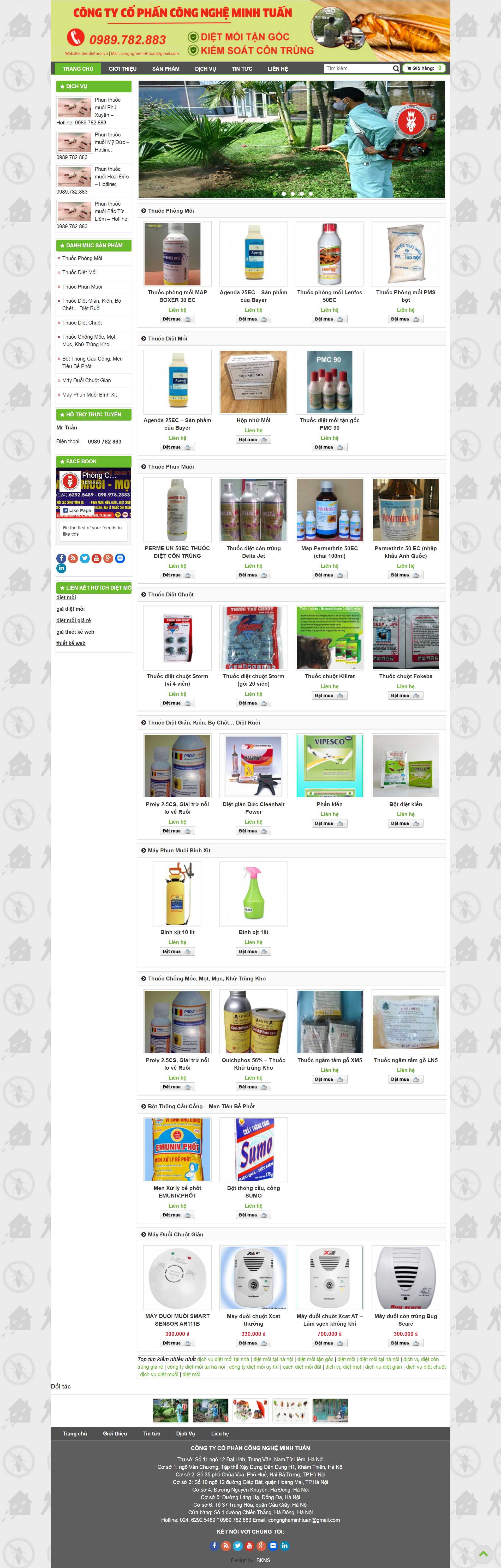 Thiết kế Website web diệt côn trùng - tieudietmoivn