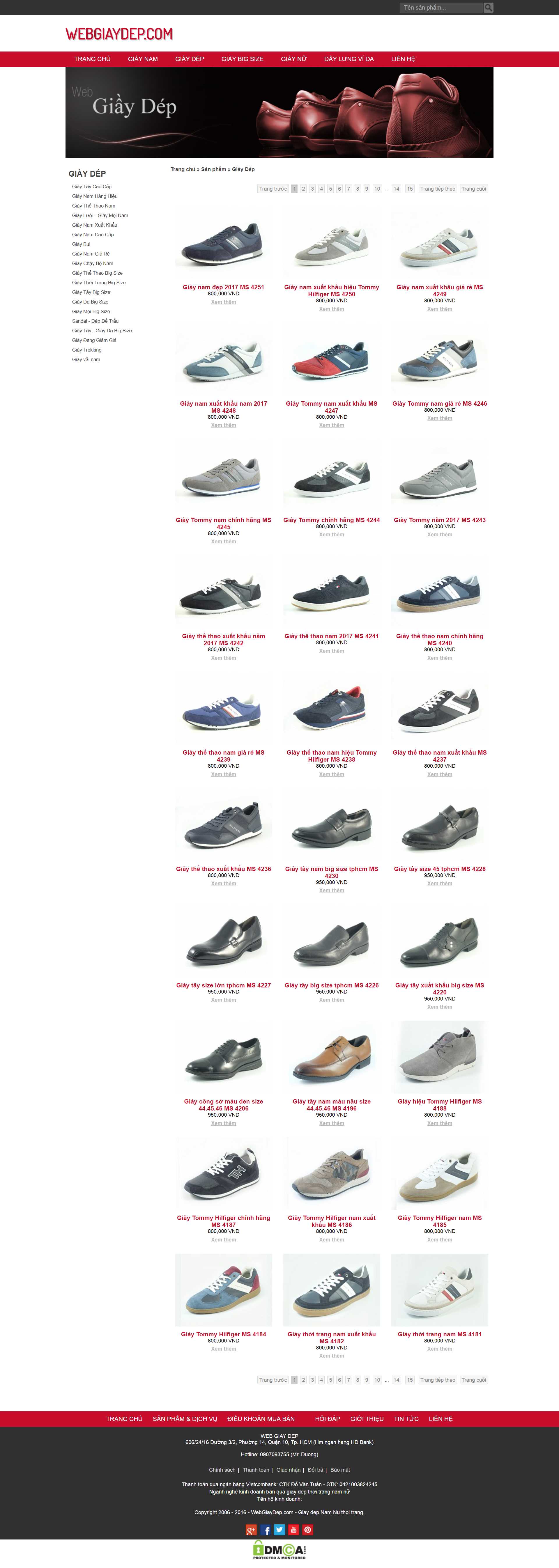 Thiết kế Website web giày dép - webgiaydepcom