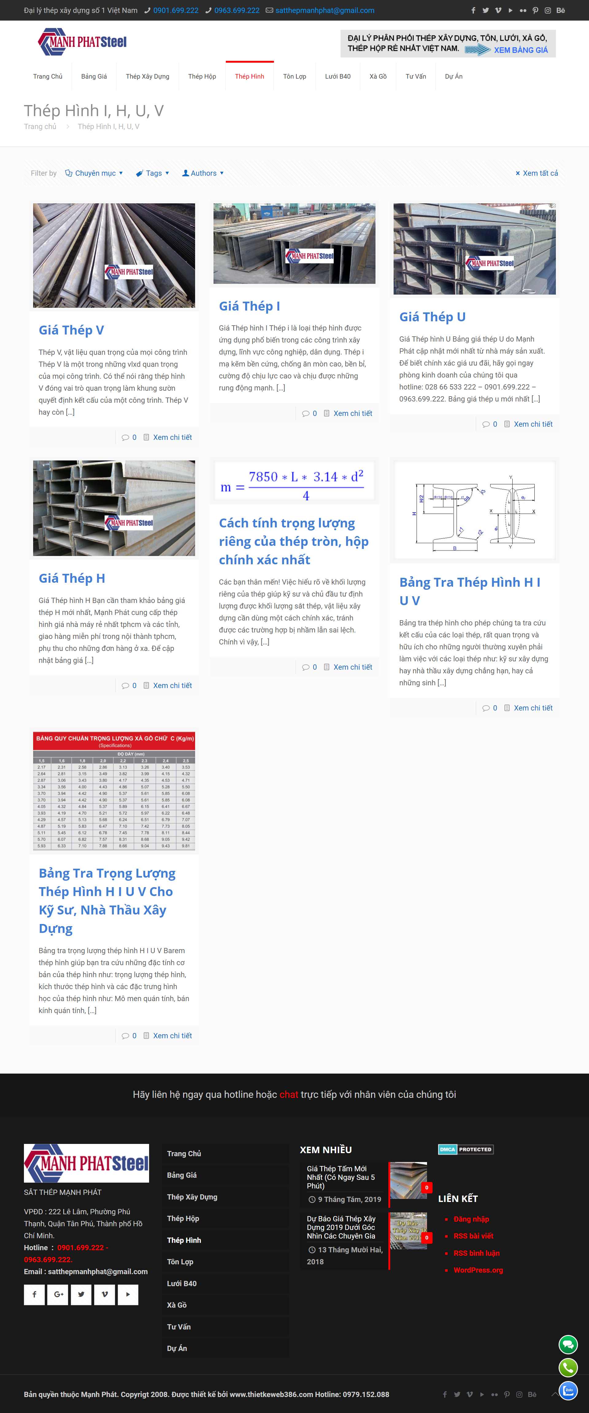 Thiết kế Website web kinh doanh sắt thép - satthepmanhphatvn
