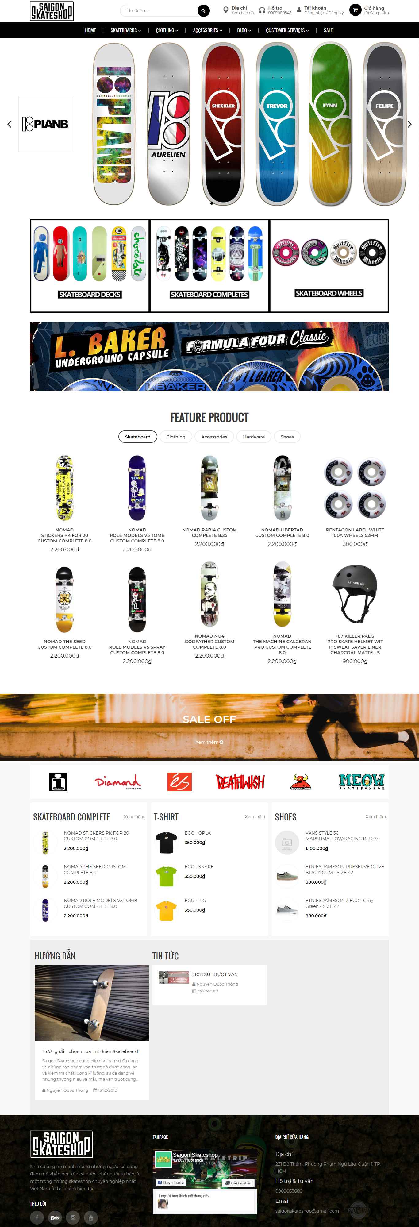 Thiết kế Website web chuyên nghiệp - saigonskateshopnet