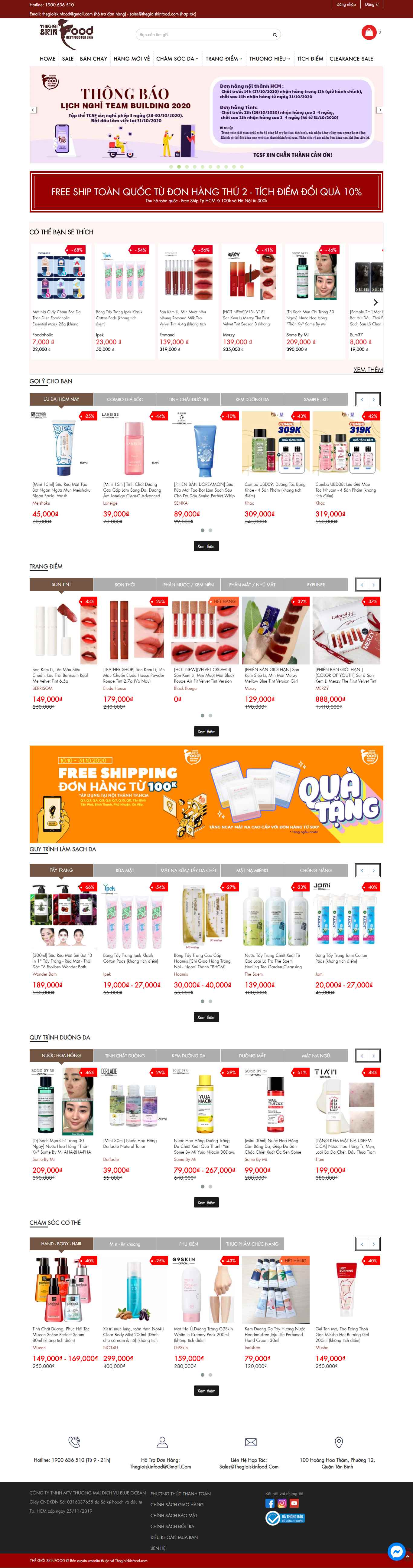 Thiết kế Website web chuyên nghiệp - thegioiskinfoodcom