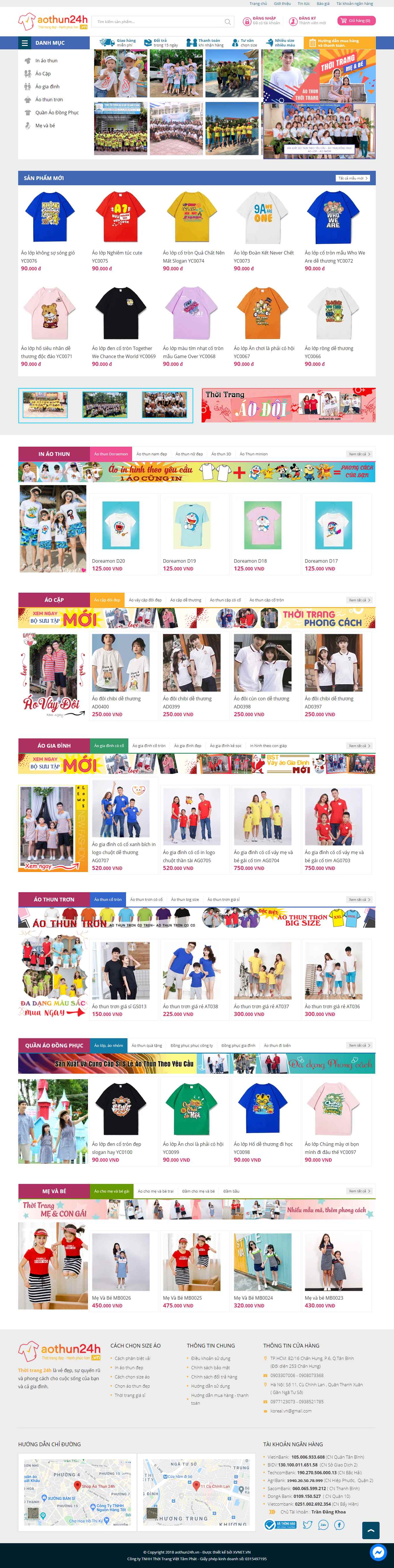Thiết kế Website web gia đình - aothun24hvn