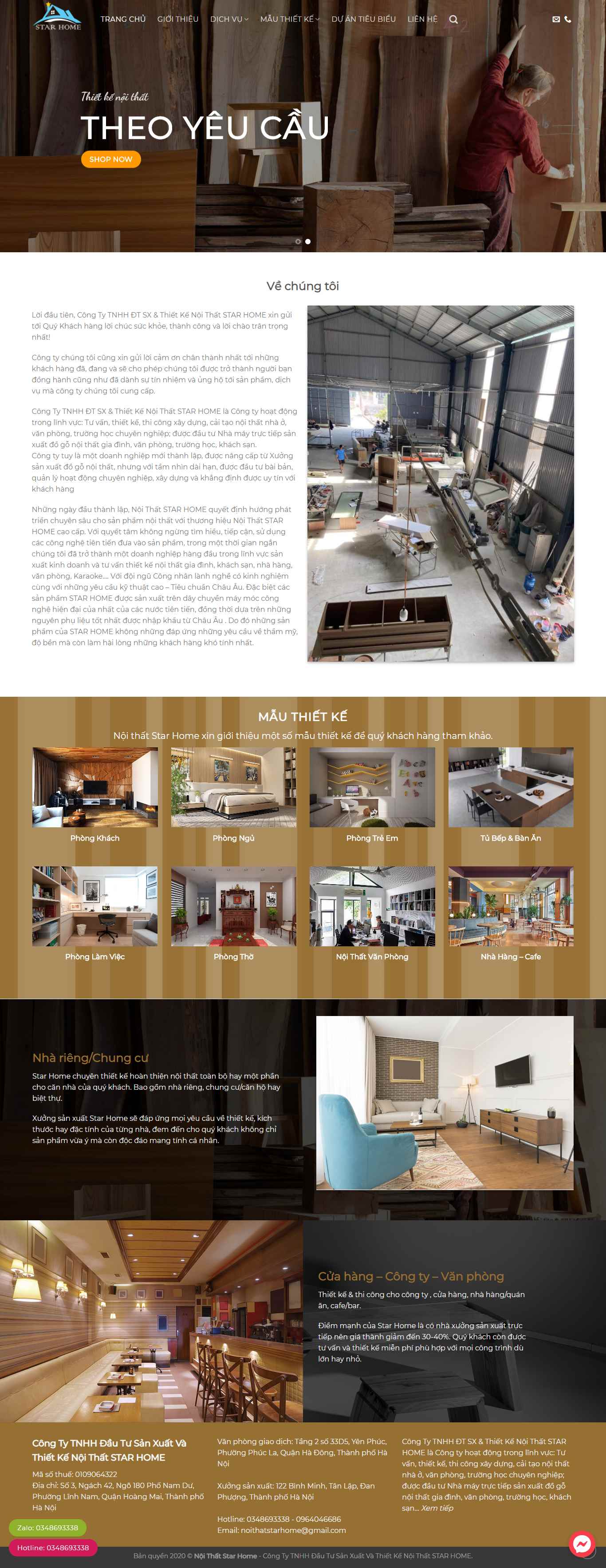 Thiết kế Website web gia đình - noithatstarhomecom