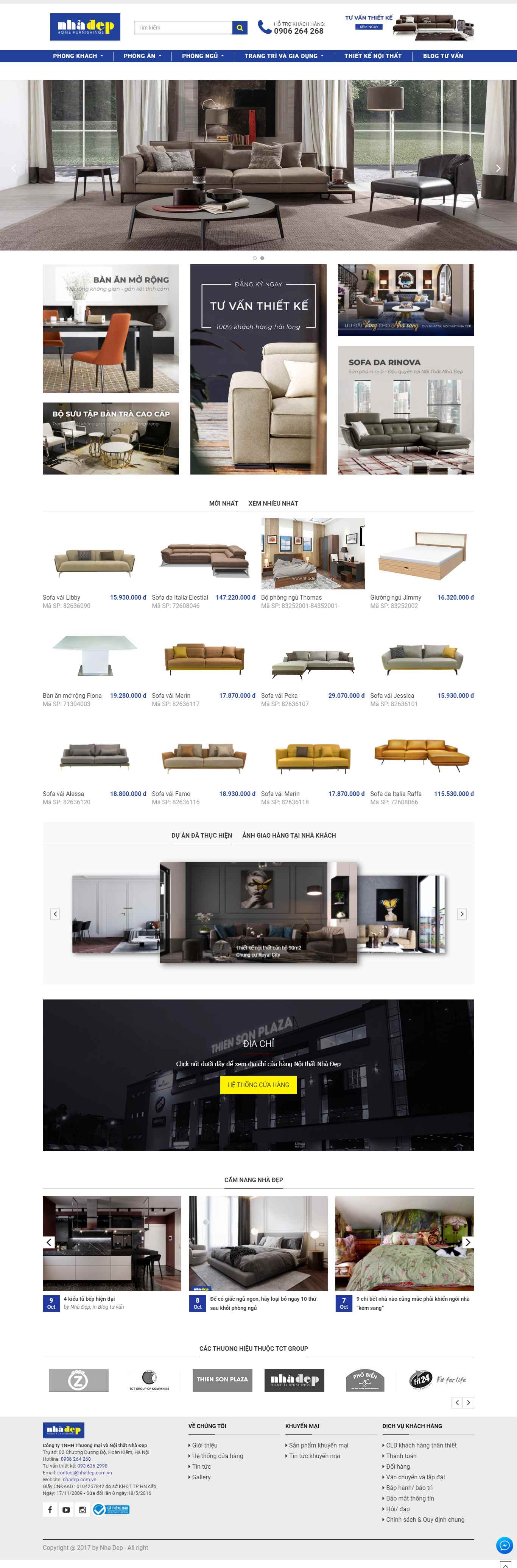 Thiết kế Website web gia đình - nhadepcomvn