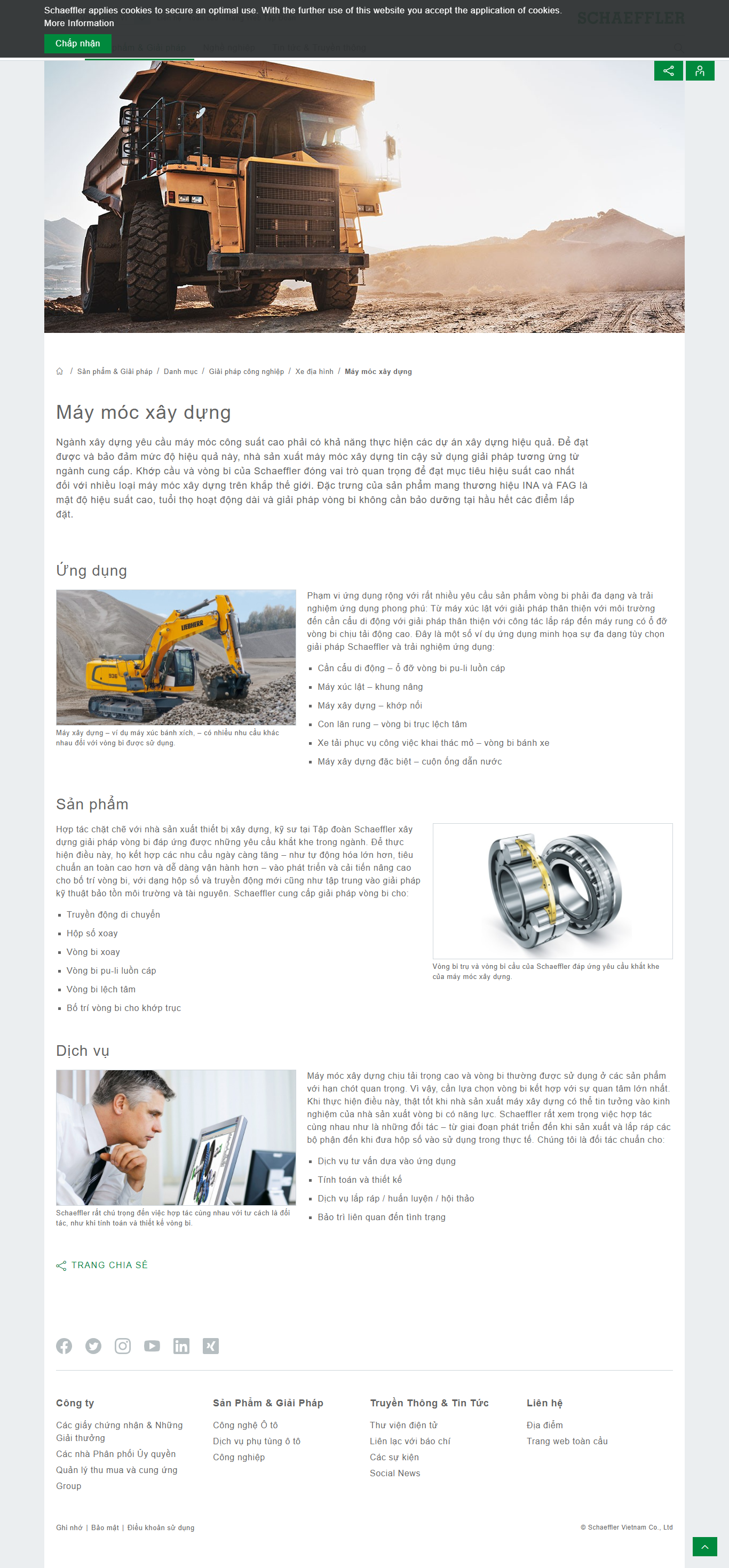 Thiết kế Website web máy móc - wwwschaefflervn