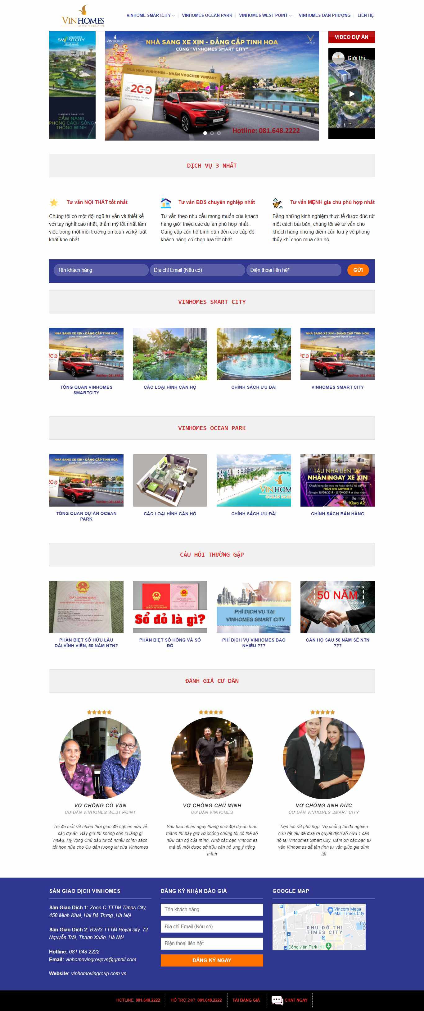 Thiết kế Website web mua bán căn hộ - vinhomevingroupcomvn