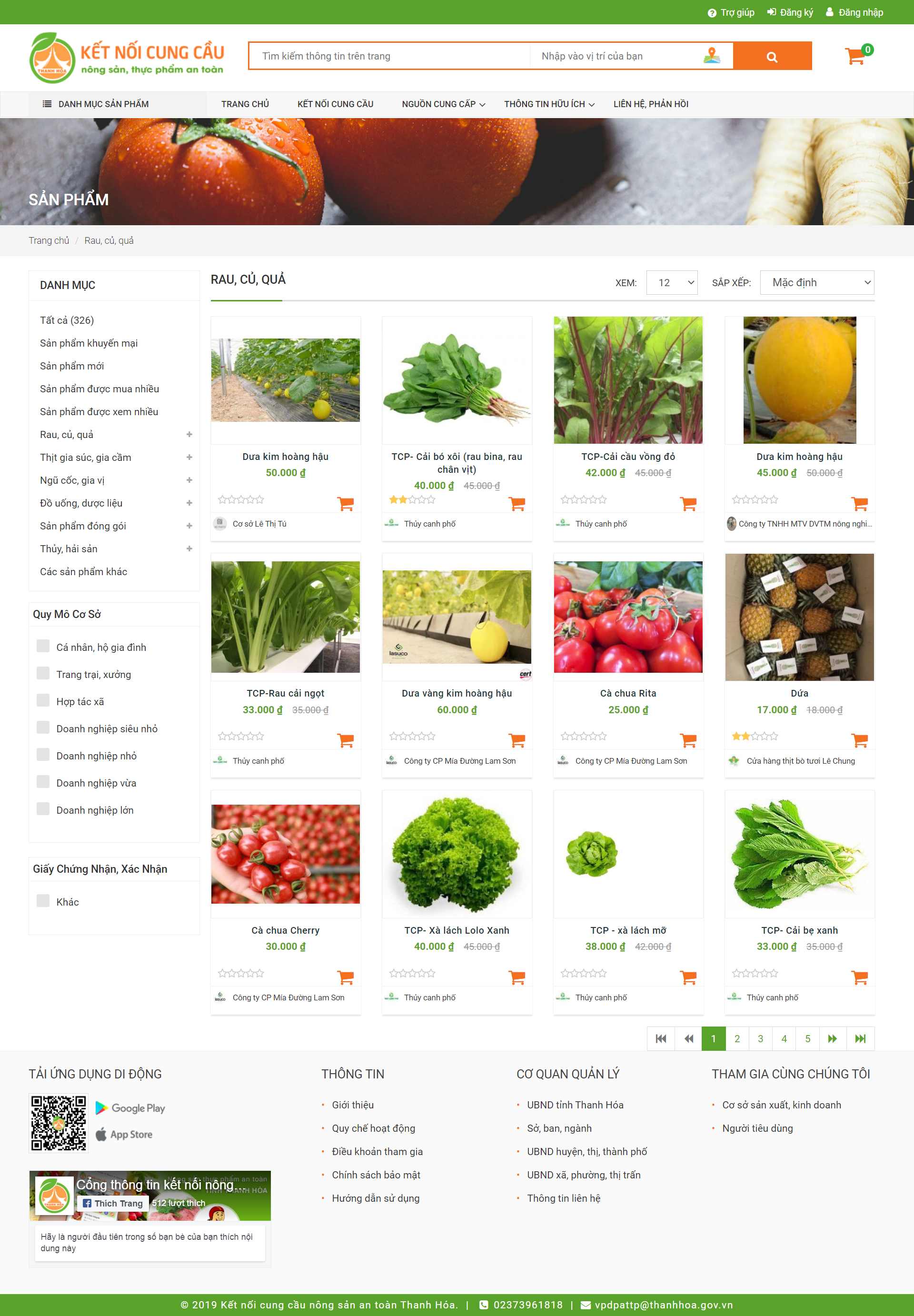 Thiết kế Website web nông sản - wwwnongsanantoanthanhhoavn