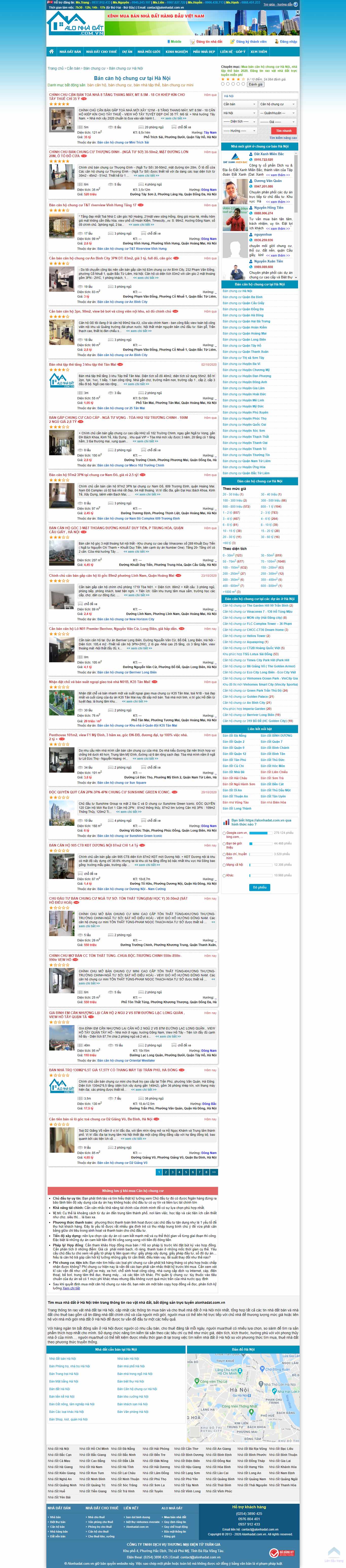 Thiết kế Website web mua bán căn hộ - alonhadatcomvn