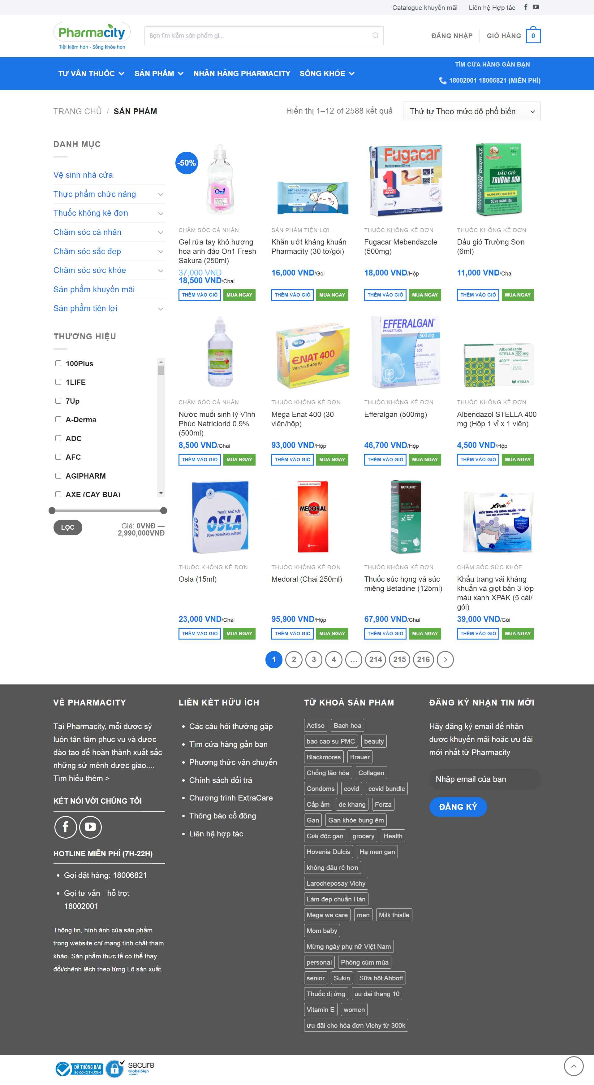 Thiết kế Website web nhà thuốc - wwwpharmacityvn