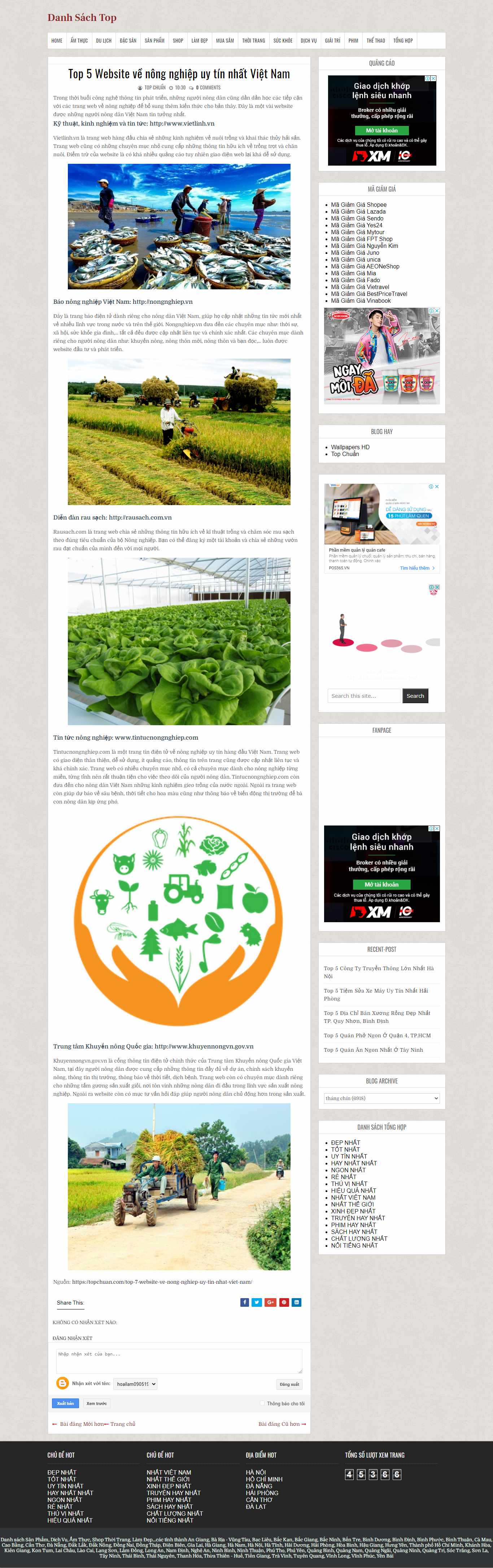 Thiết kế Website web nông nghiệp - wwwdanhsachtopnet
