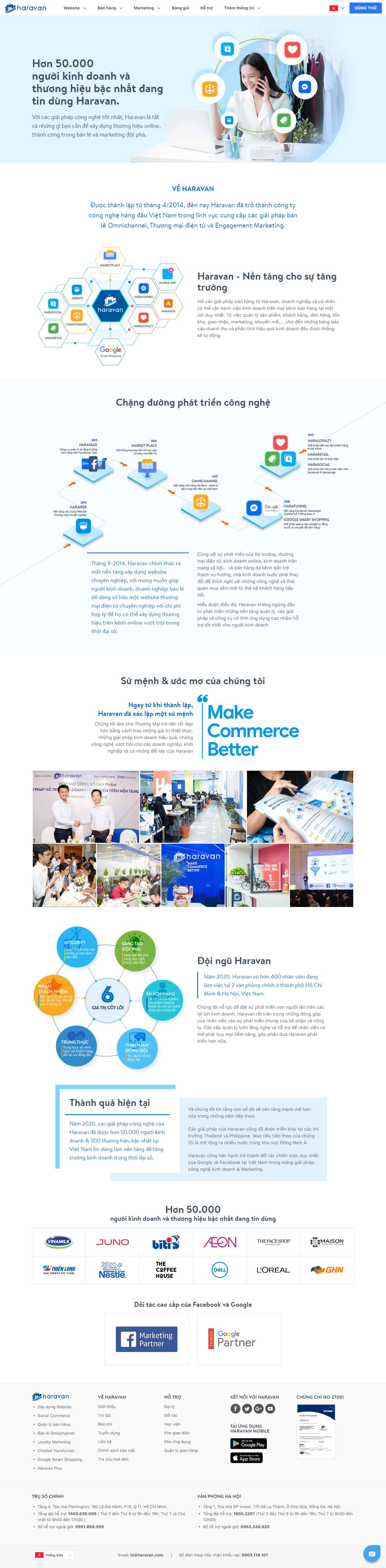 Thiết kế Website web giới thiệu công ty - wwwharavancom