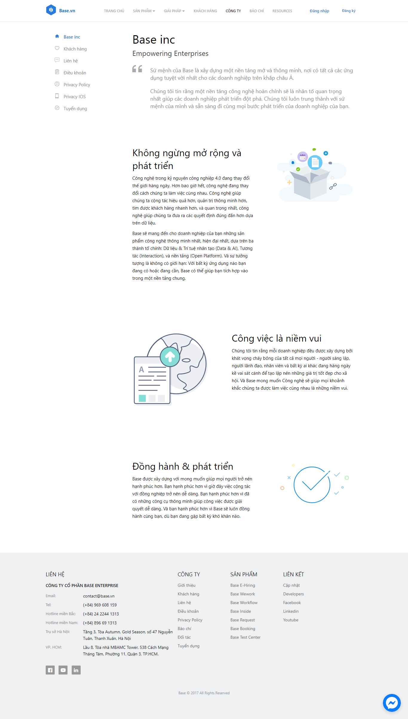 Thiết kế Website web giới thiệu công ty - basevn