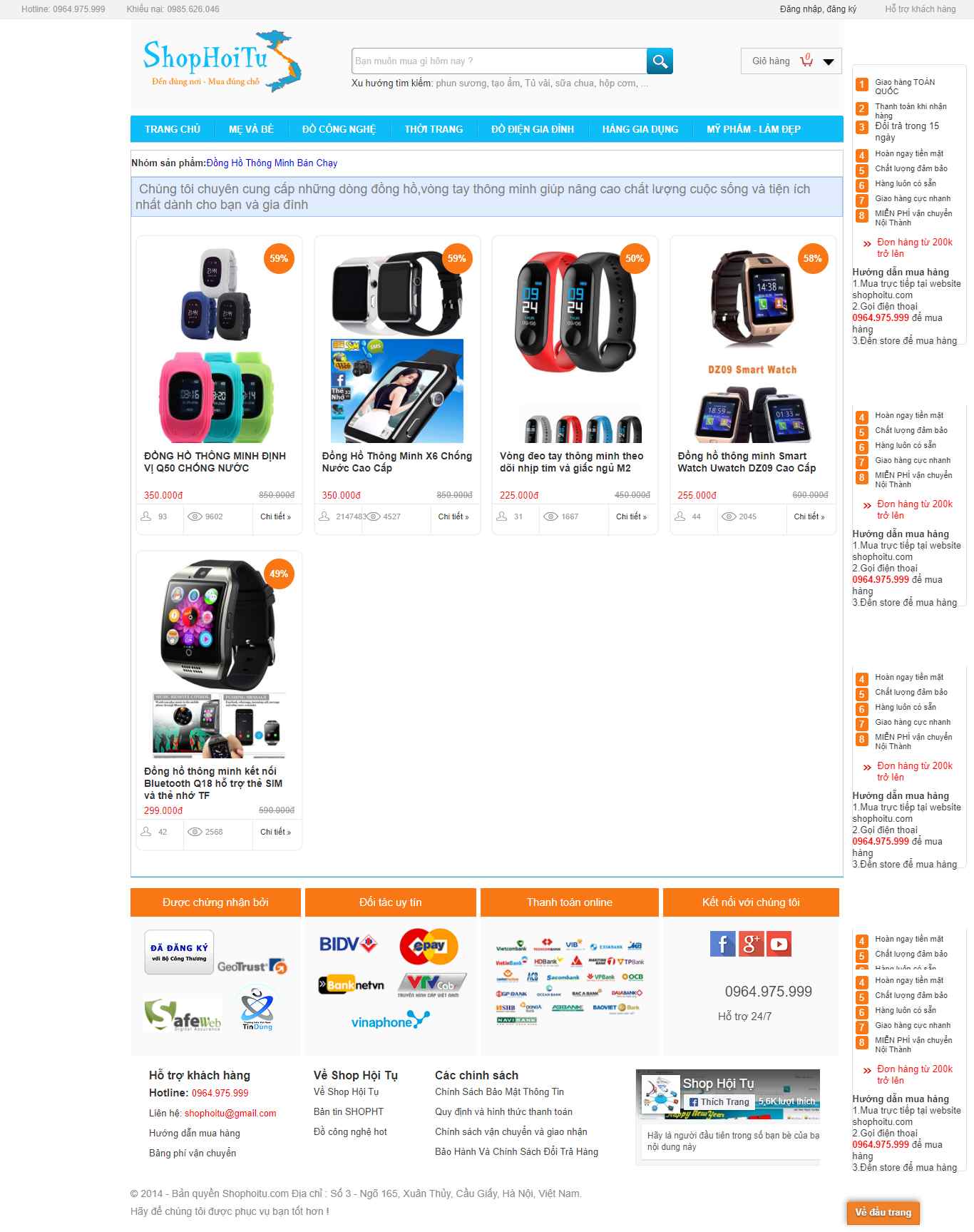 Thiết kế Website web hàng xách tay - shophoitucom