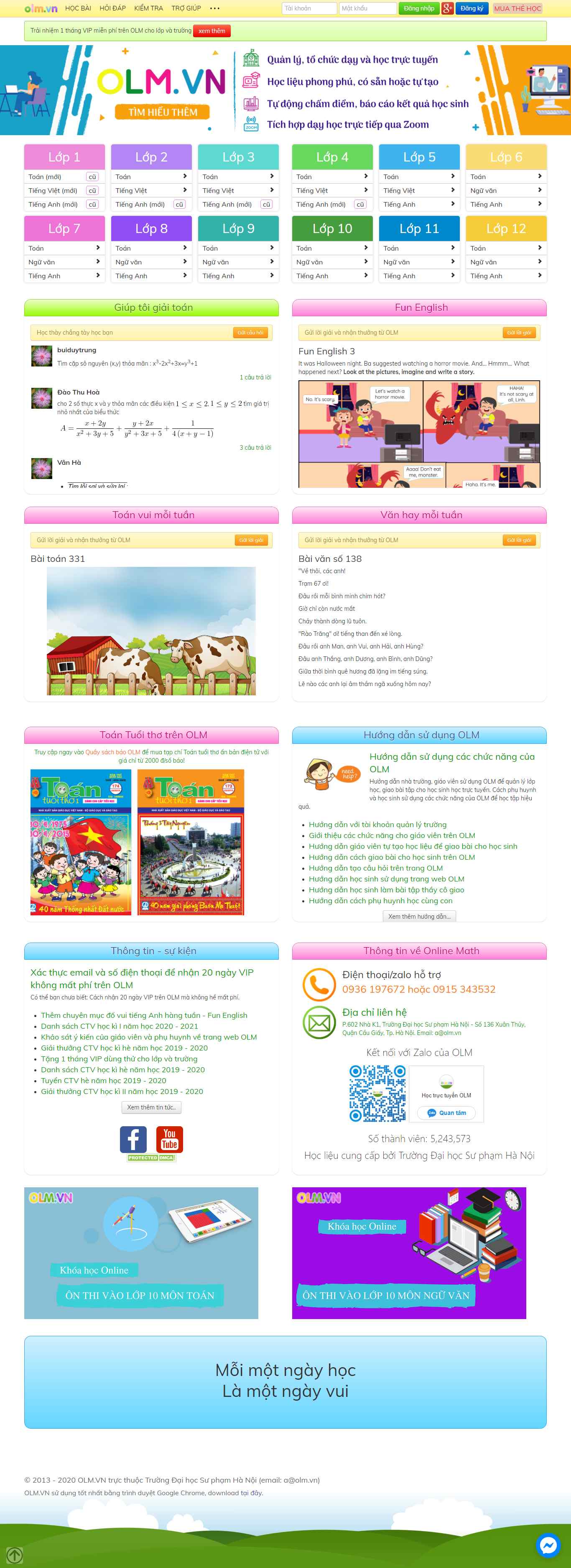 Thiết kế Website web khóa học online - olmvn