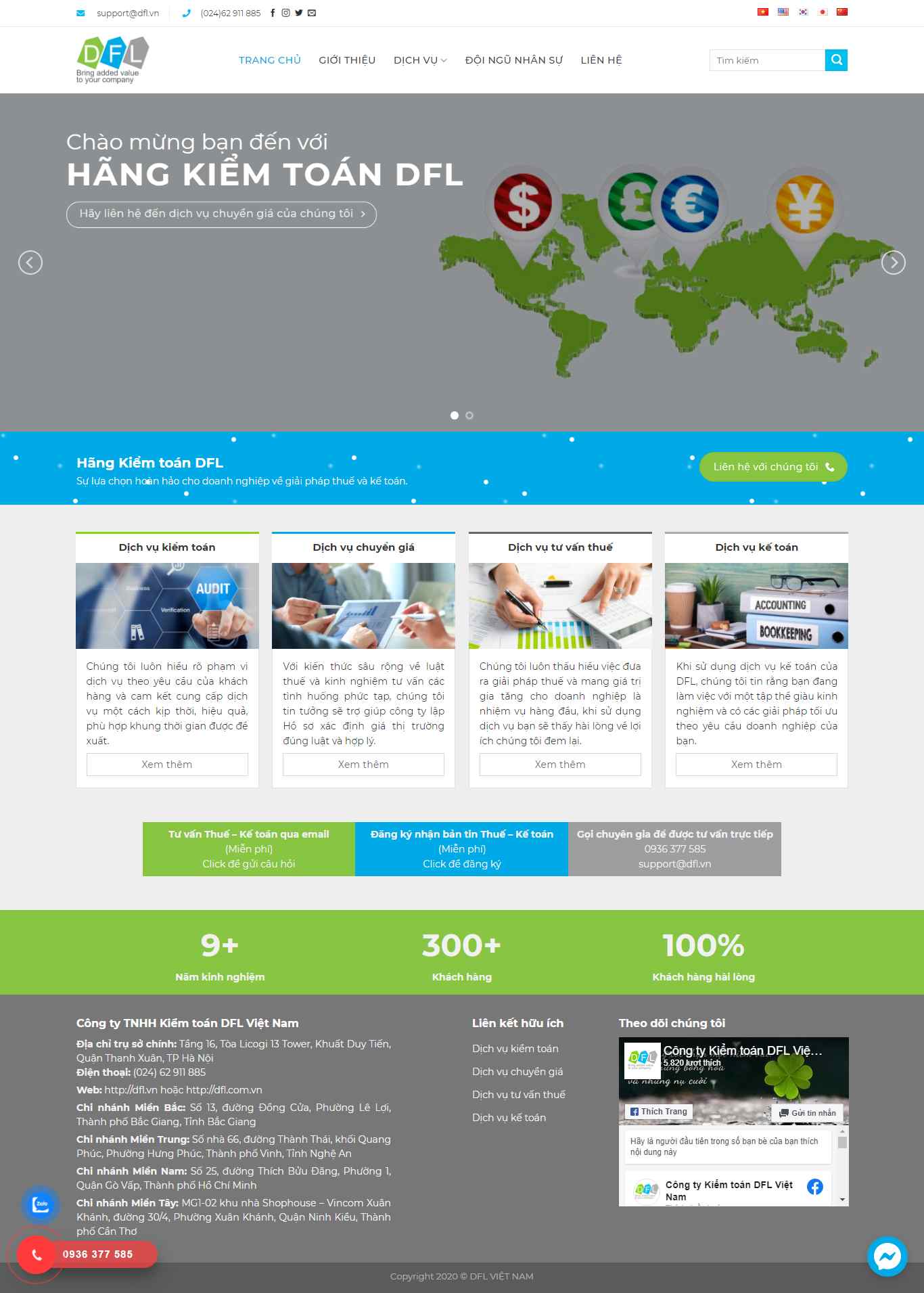 Thiết kế Website web kiểm toán - dflvn