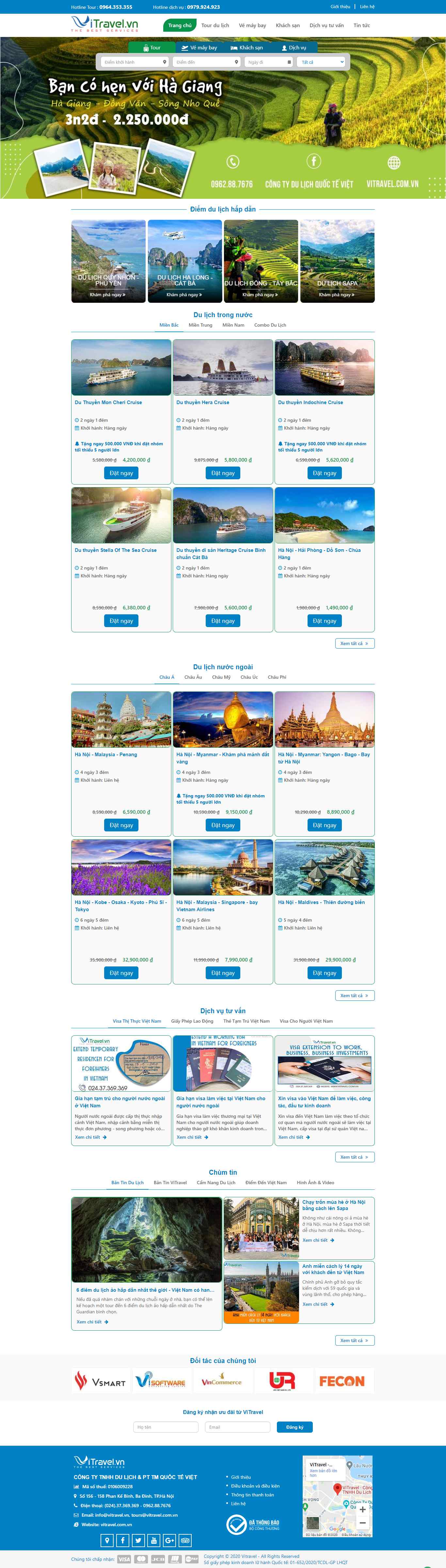 Thiết kế Website web lữ hành - vitravelcomvn