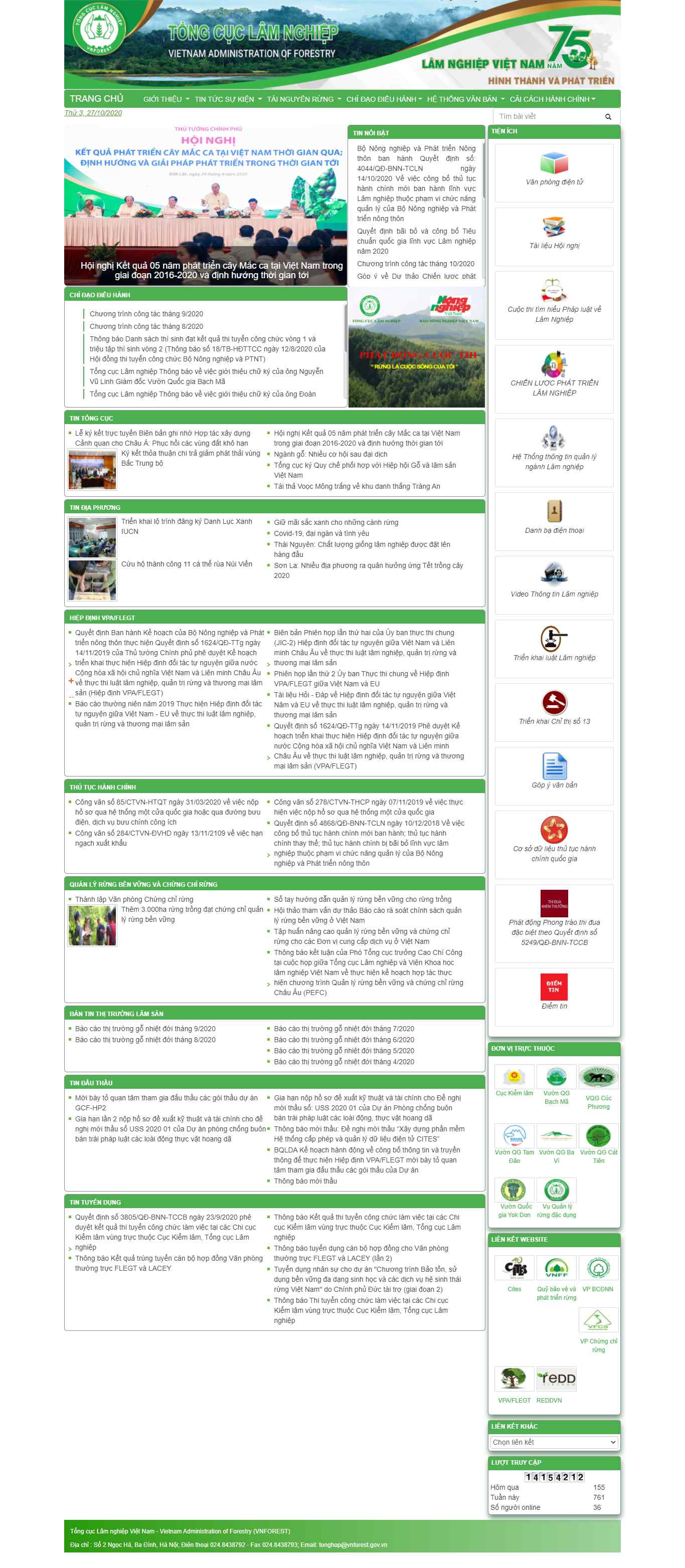Thiết kế Website web lâm nghiệp - tongcuclamnghiepgovvn