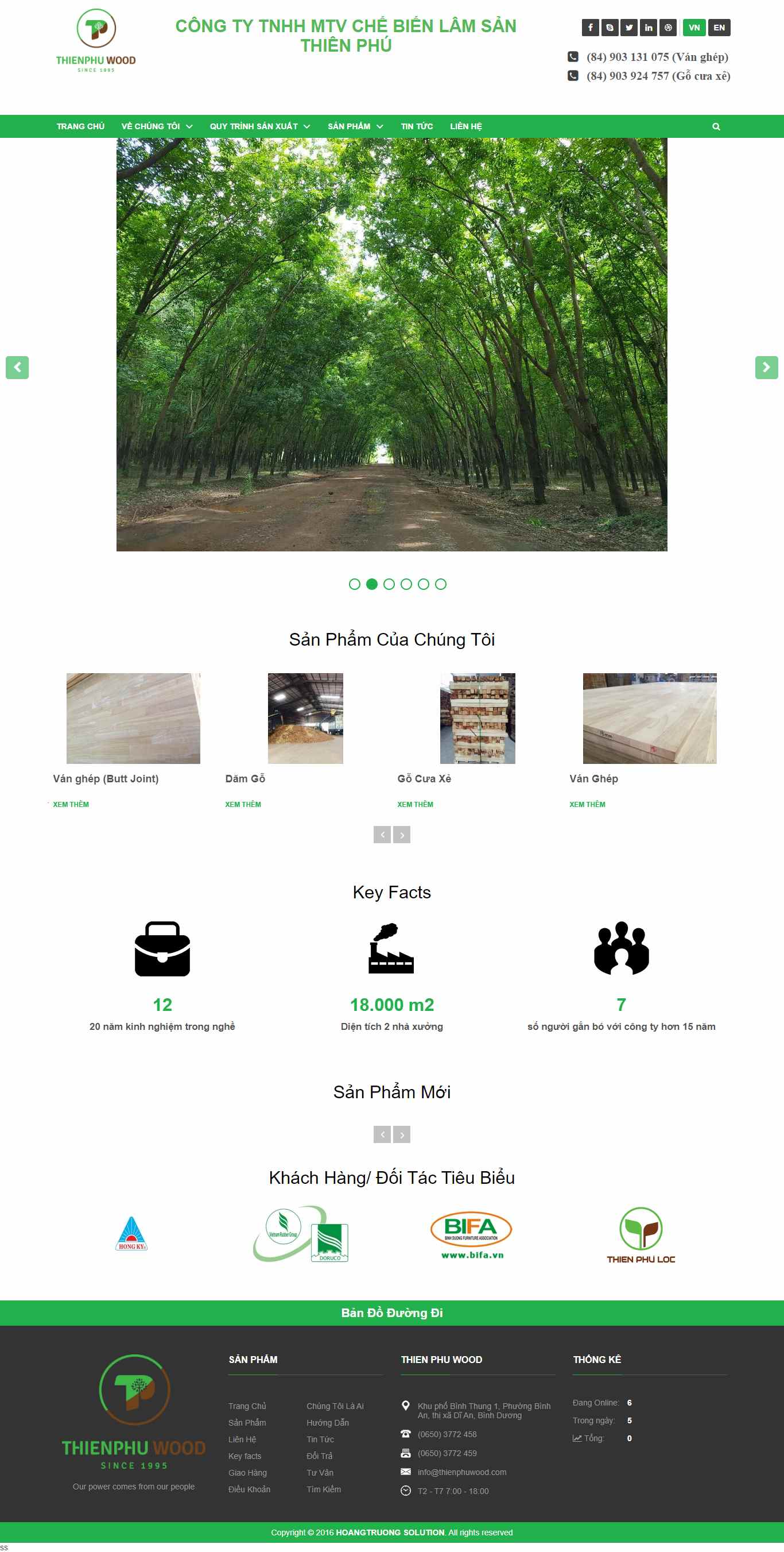 Thiết kế Website web lâm sản - thienphuwoodcom
