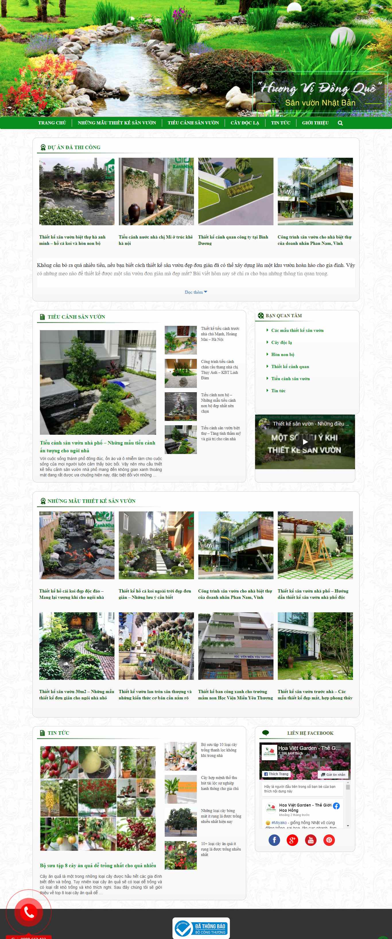 Thiết kế Website web nhà vườn - thietkesanvuonvietcom