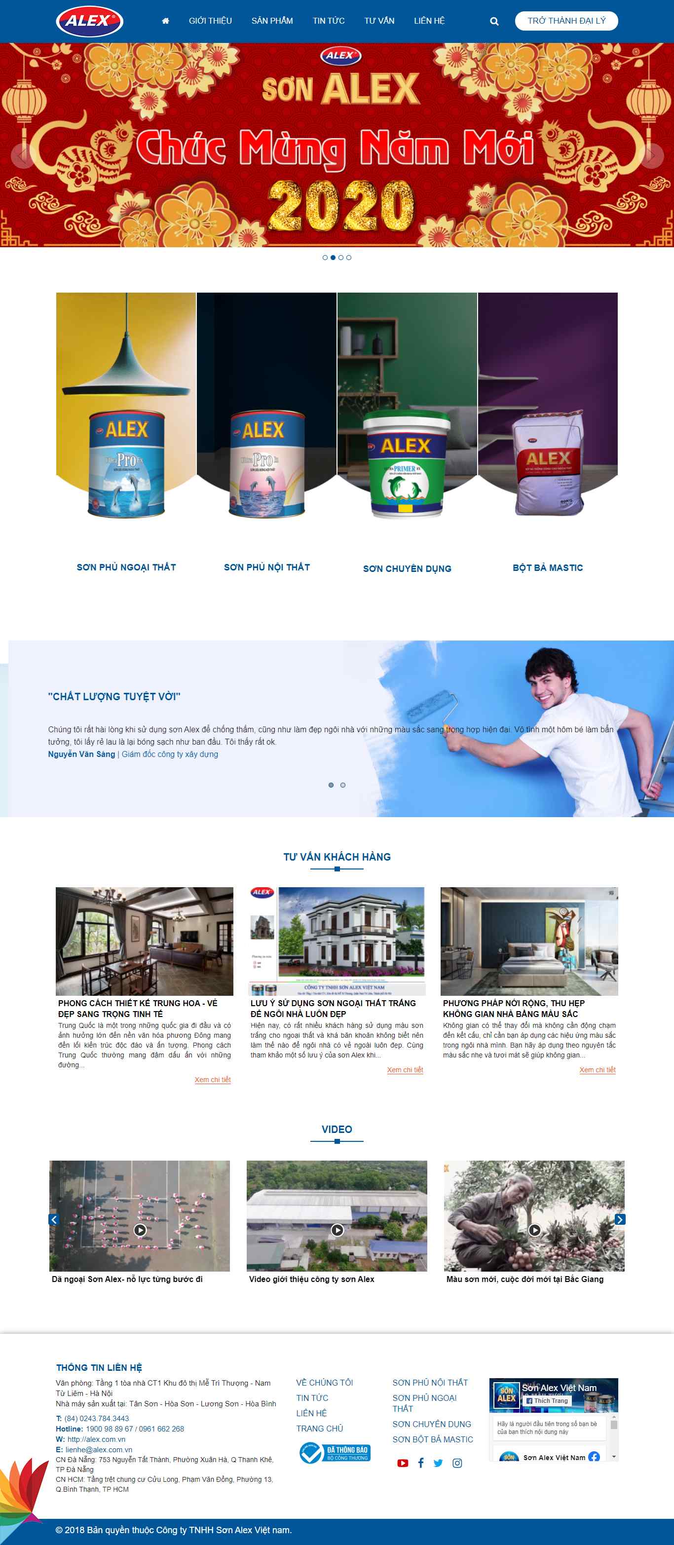 Thiết kế Website web phân phối sản phẩm - alexcomvn