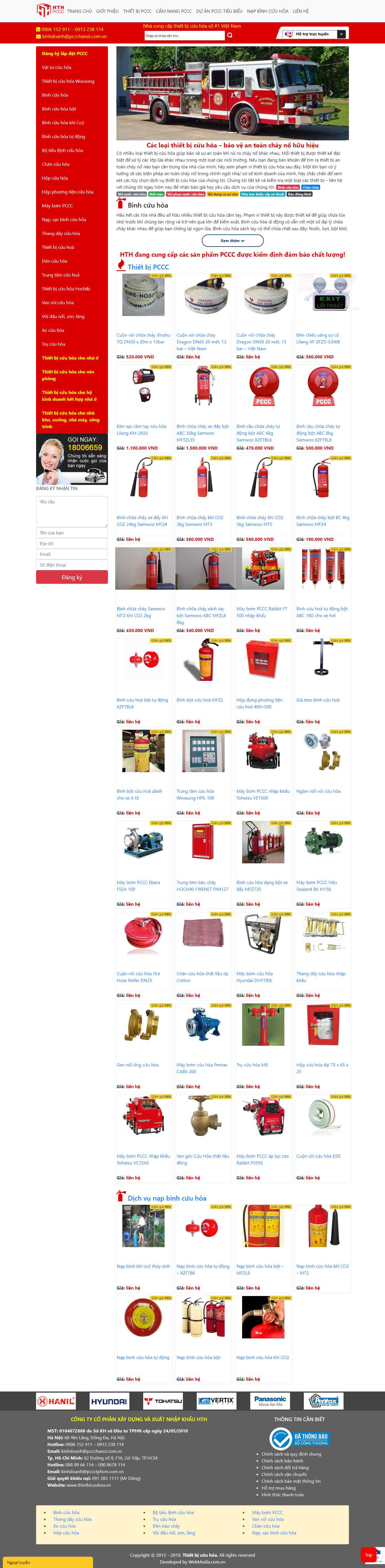 Thiết kế Website web phòng cháy - thietbicuuhoavn