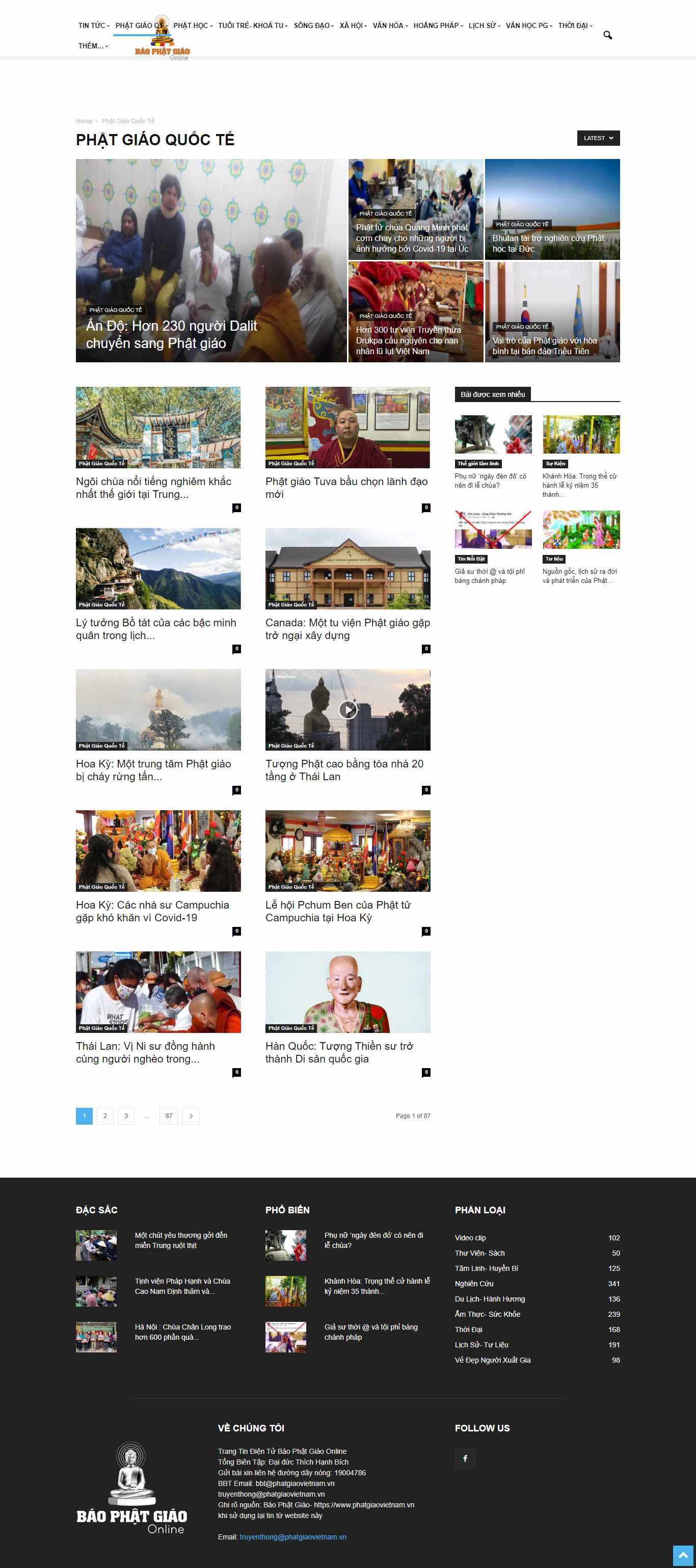 Thiết kế Website web phật giáo - phatgiaovietnamvn
