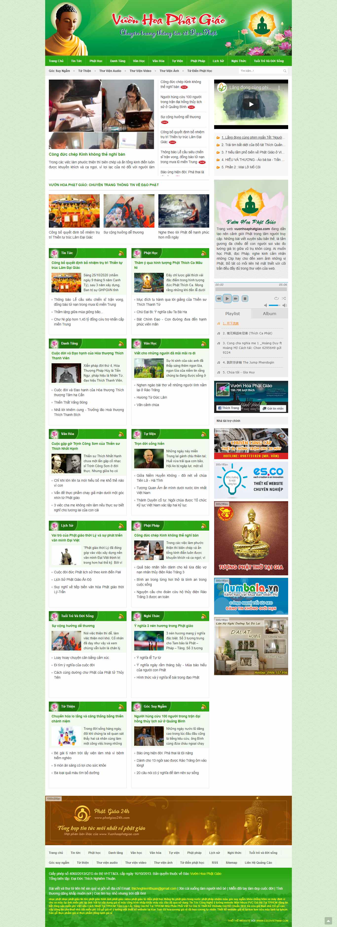 Thiết kế Website web phật giáo - vuonhoaphatgiaocom