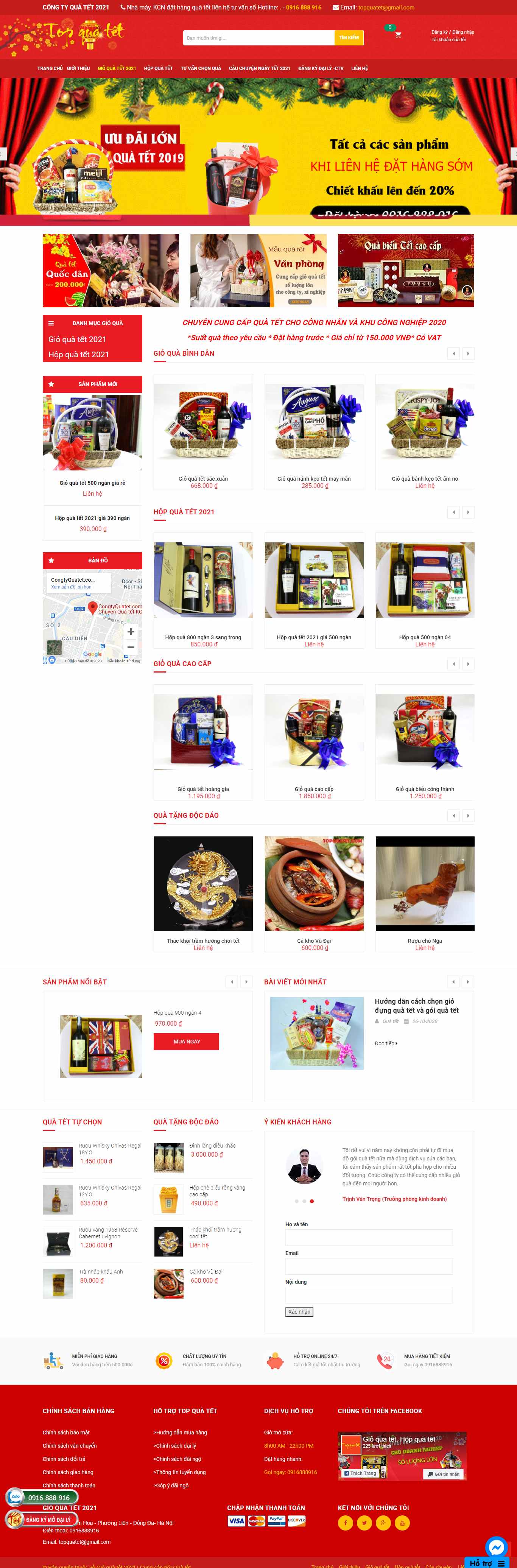 Thiết kế Website web quà tết - topquatetcom