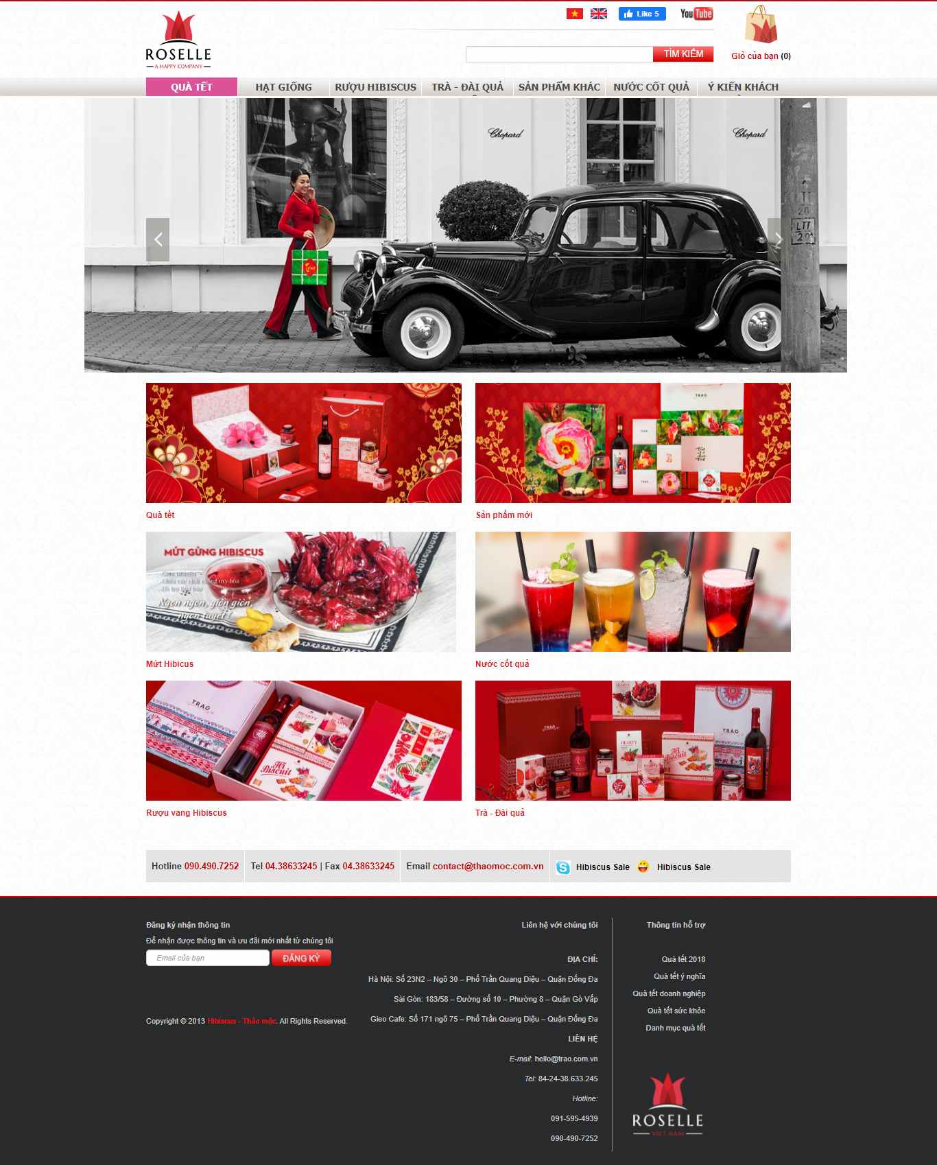 Thiết kế Website web quà tết - thaomoccomvn