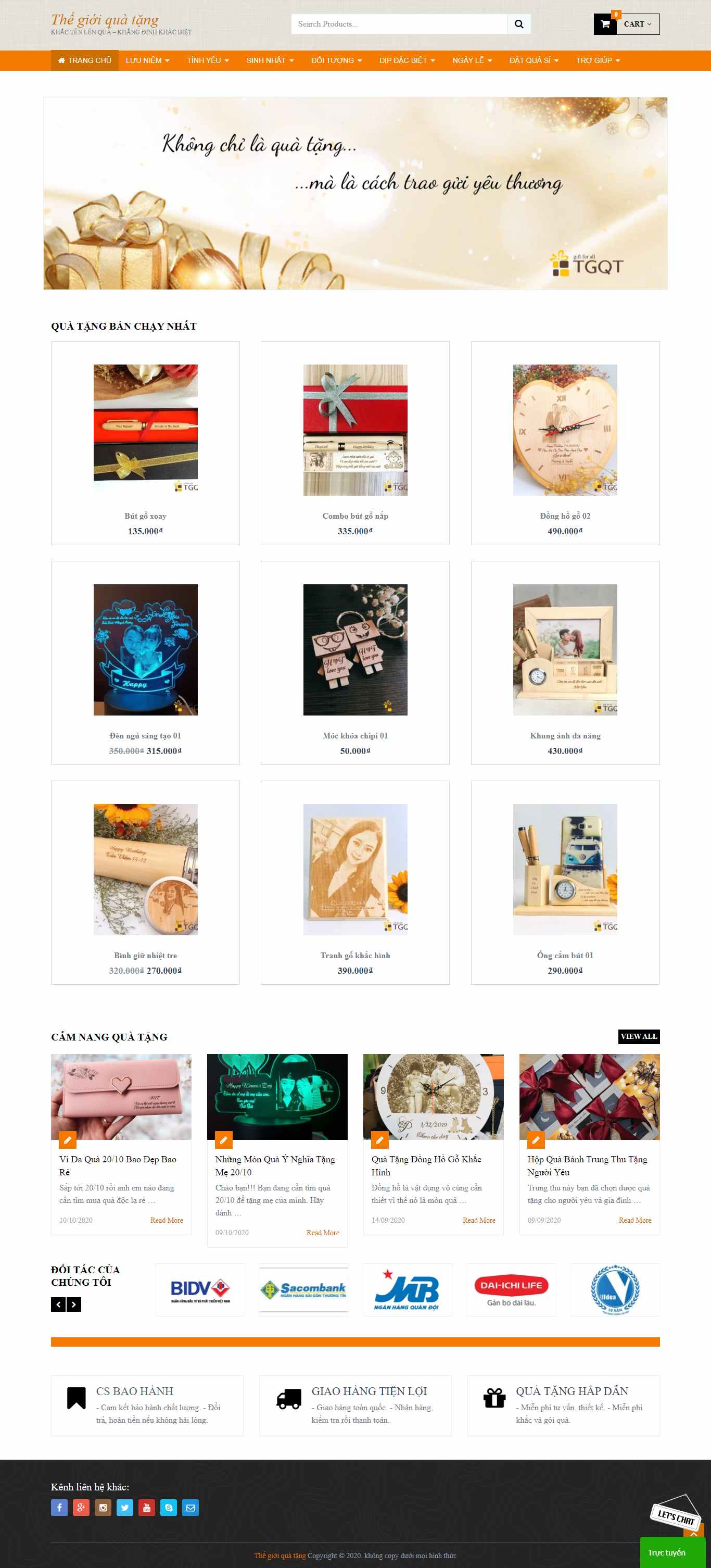 Thiết kế Website web quà tặng - quatangkhacbietcom