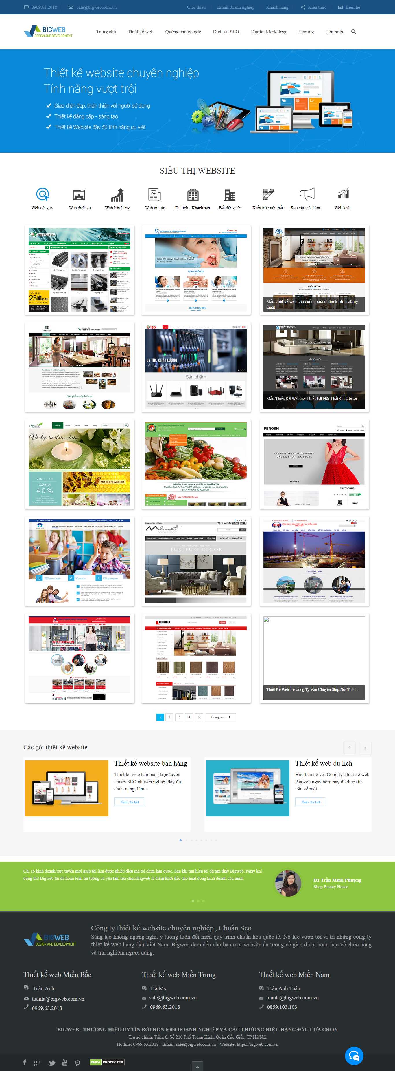 Thiết kế Website web siêu thị - bigwebcomvn