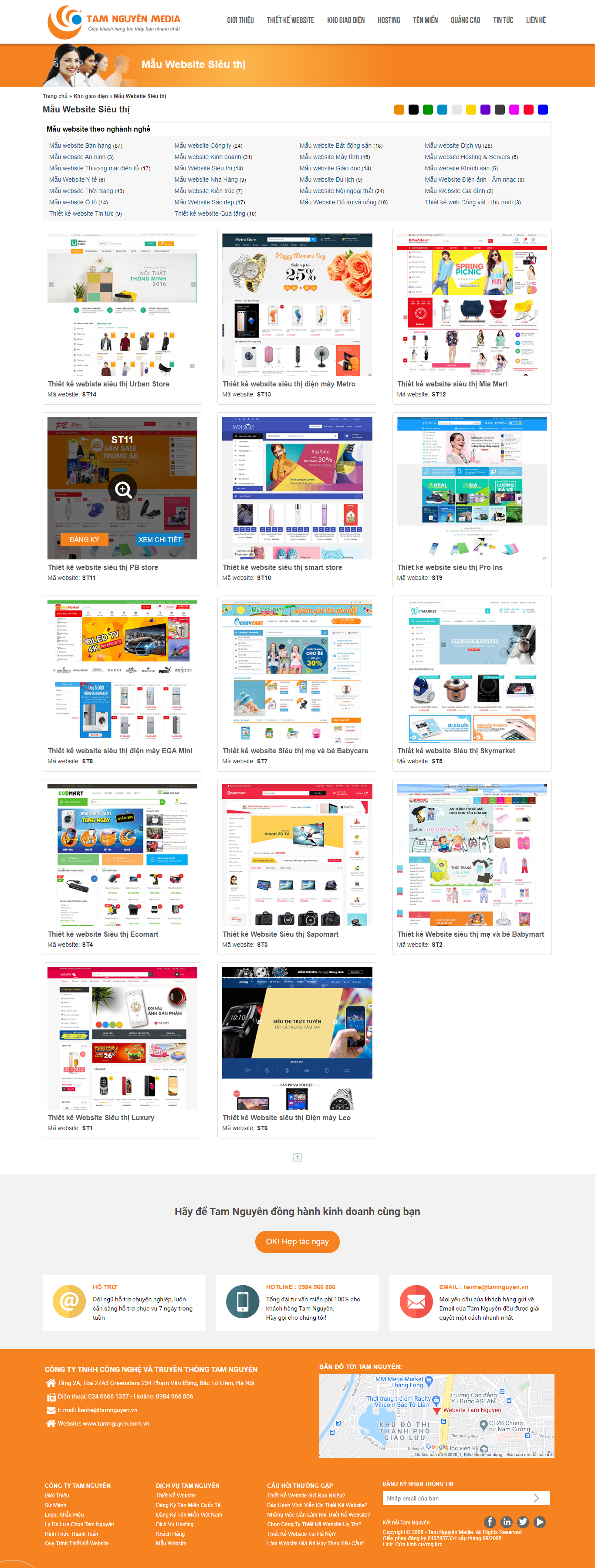 Thiết kế Website web siêu thị - tamnguyencomvn