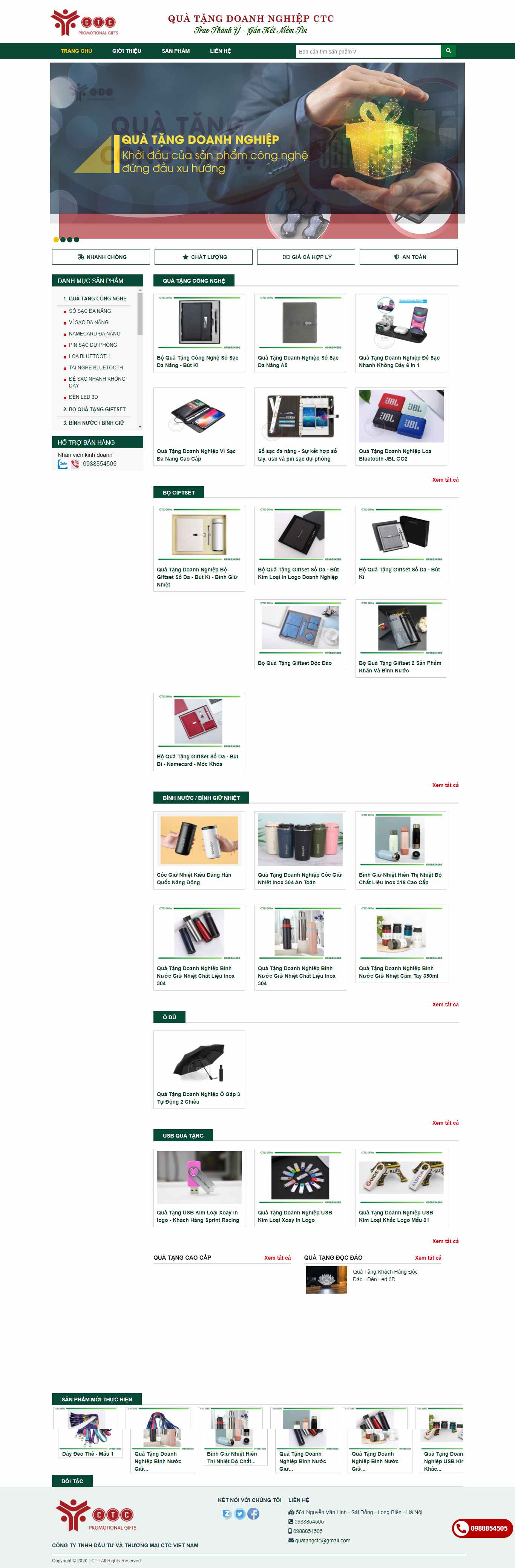 Thiết kế Website web quà tặng doanh nghiệp - quatangctccom