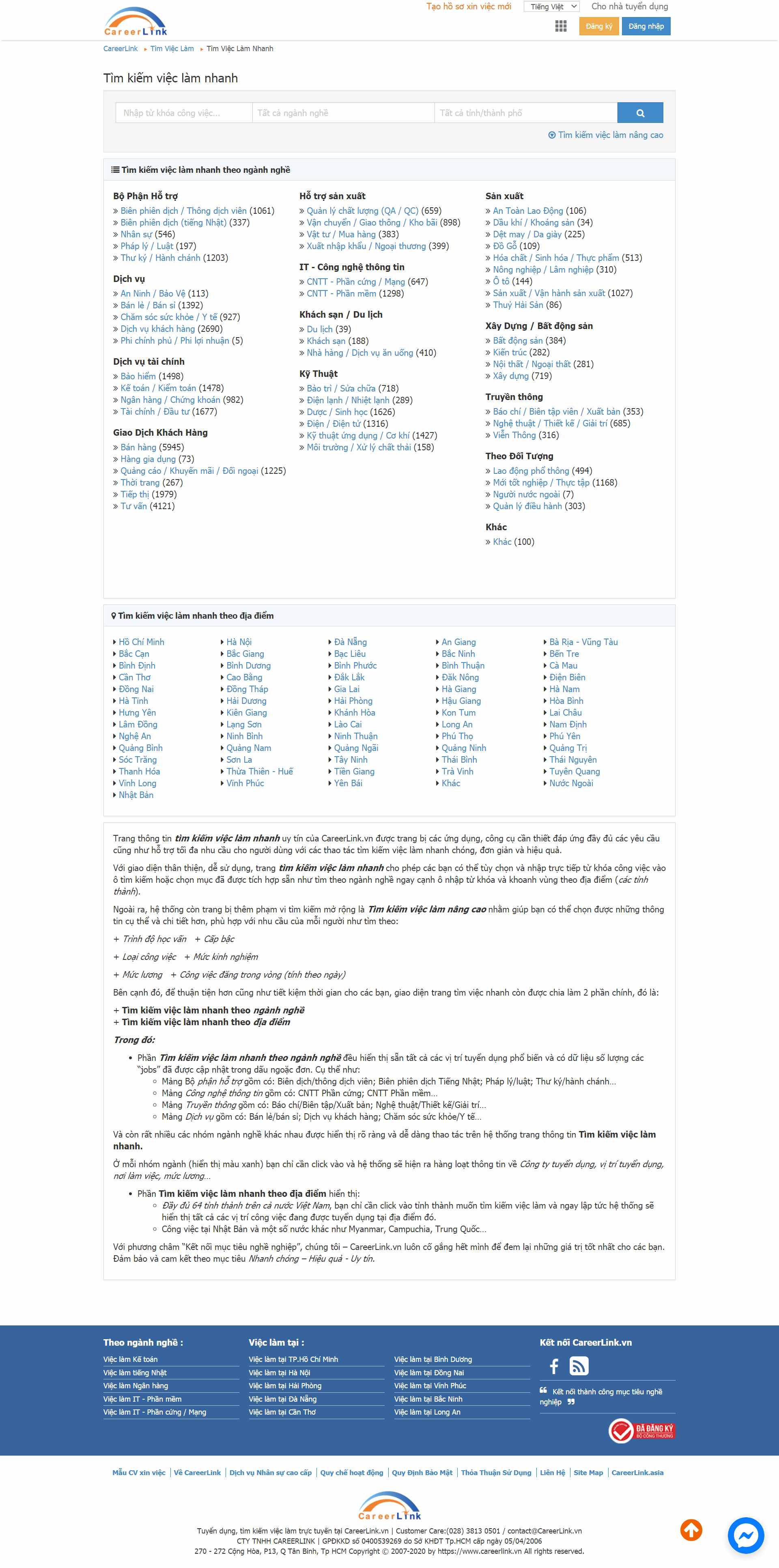 [mywork] Thiết kế Website web tìm việc nhanh - wwwcareerlinkvn