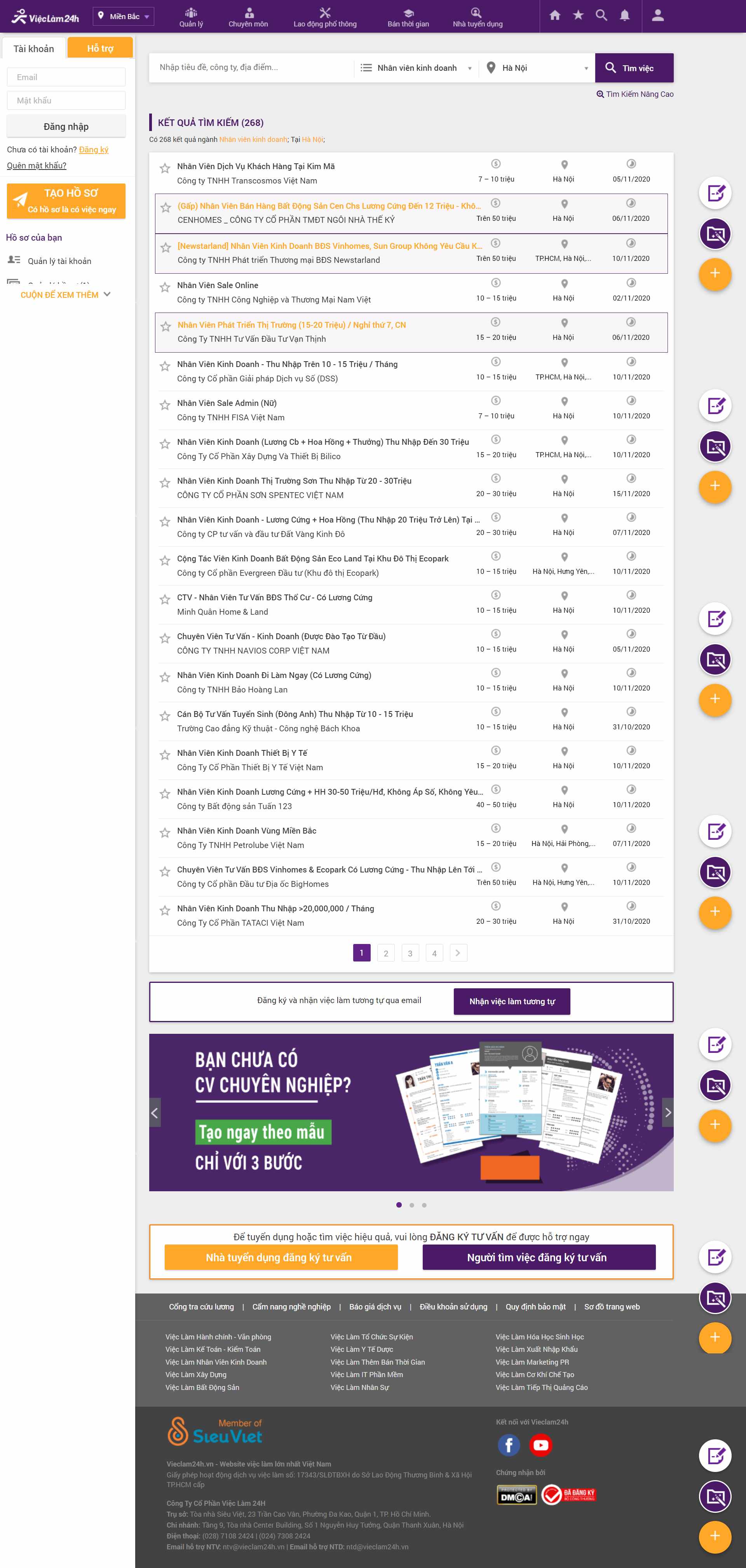 [mywork] Thiết kế Website web tìm việc nhanh - vieclam24hvn