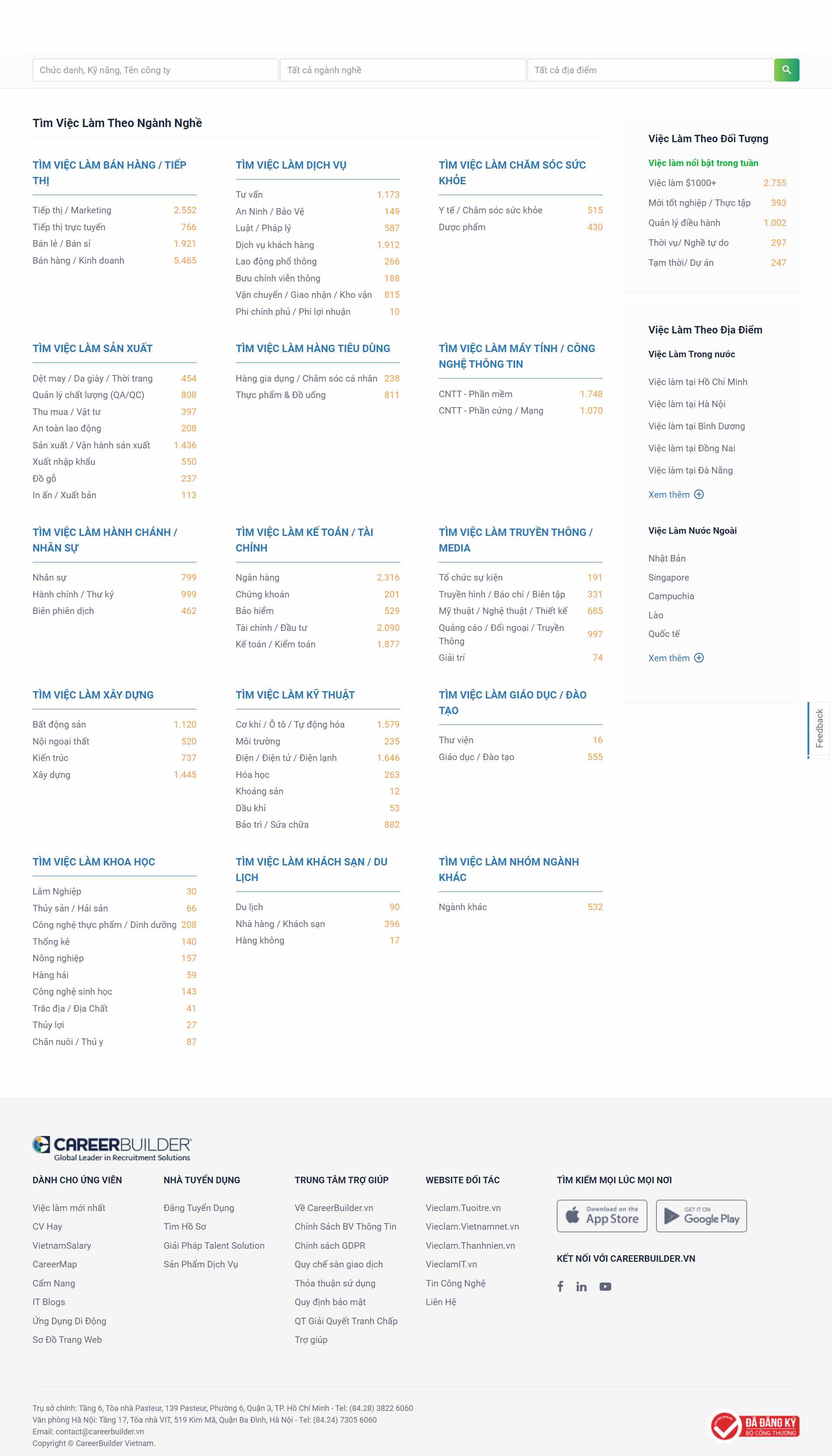 [mywork] Thiết kế Website web tìm việc nhanh - careerbuildervn