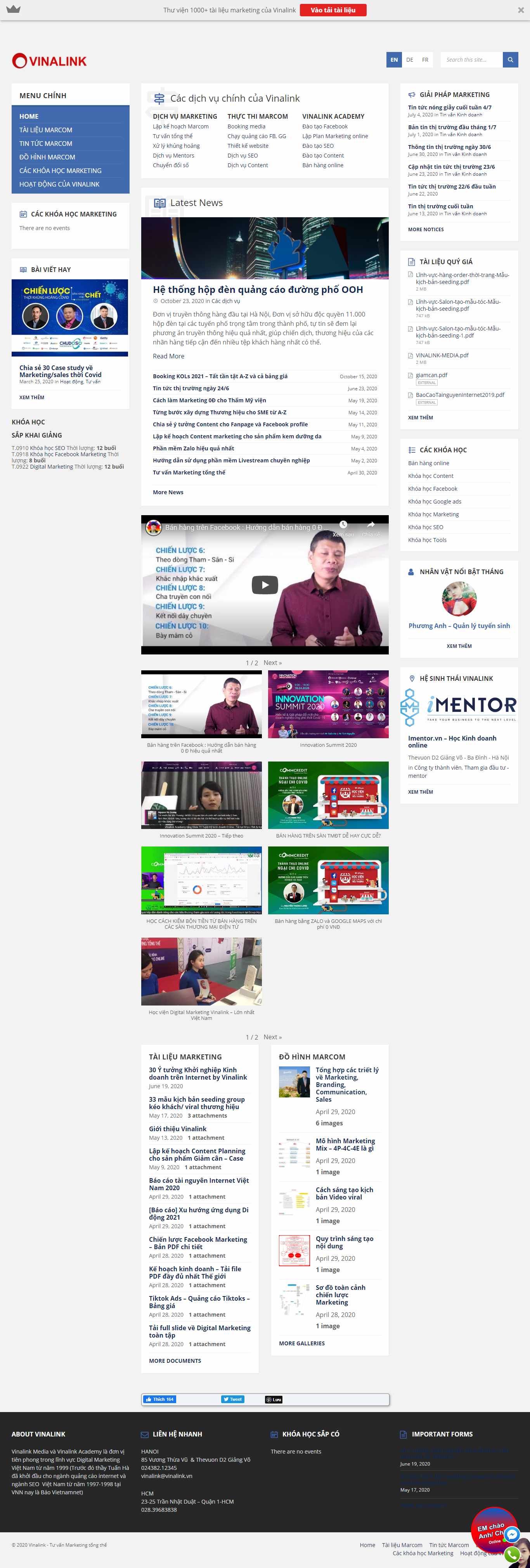 Thiết kế Website web quảng cáo online - wwwvinalinkcom