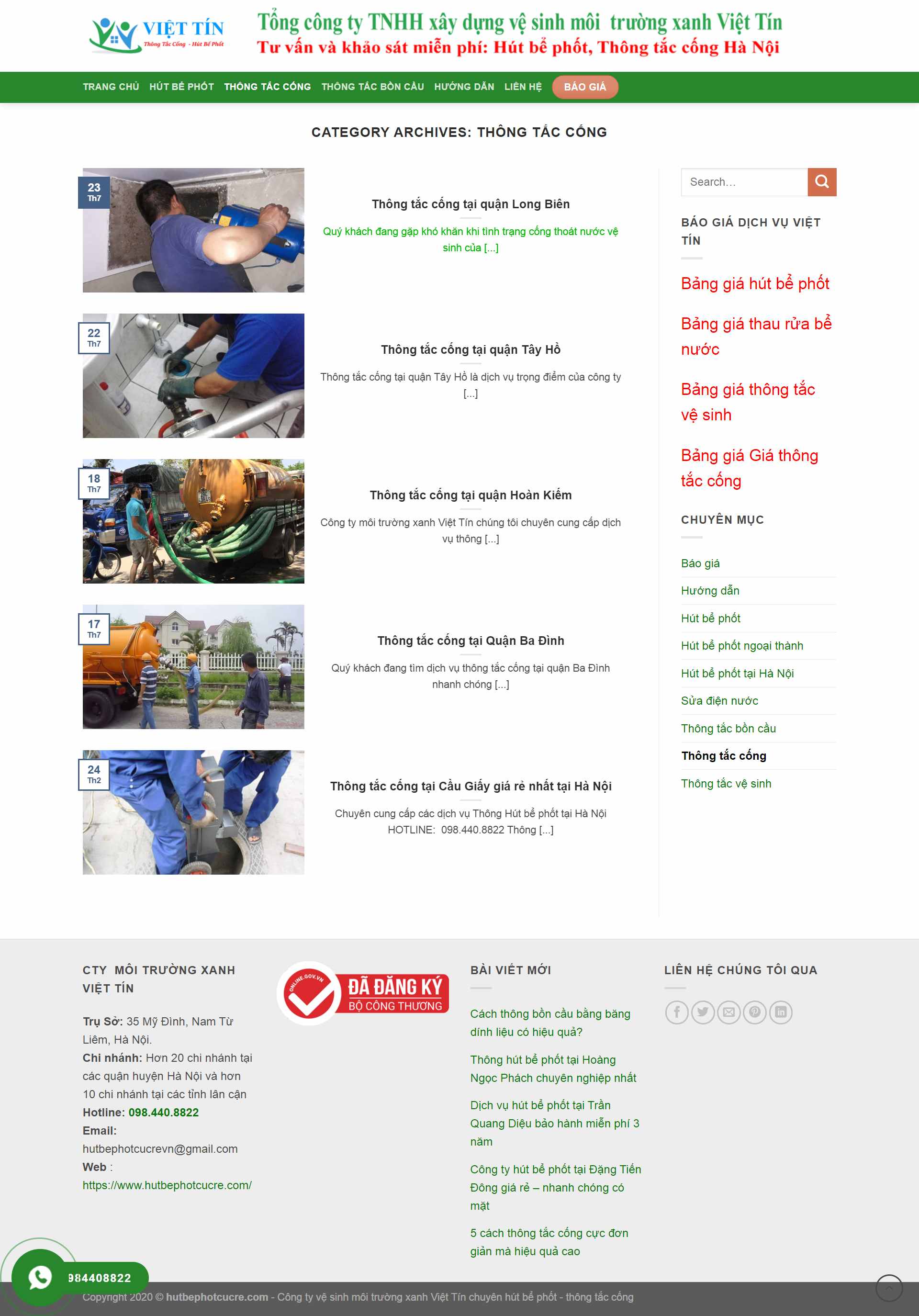 Thiết kế Website web thông tắc cống - wwwhutbephotcucrecom