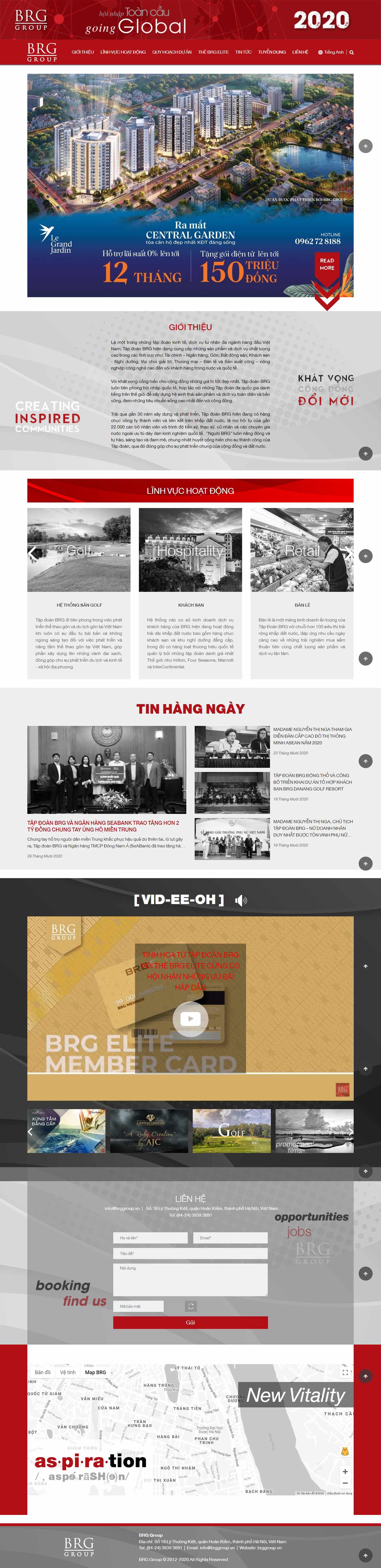 Thiết kế Website web tập đoàn - tổng công ty - brggroupvn