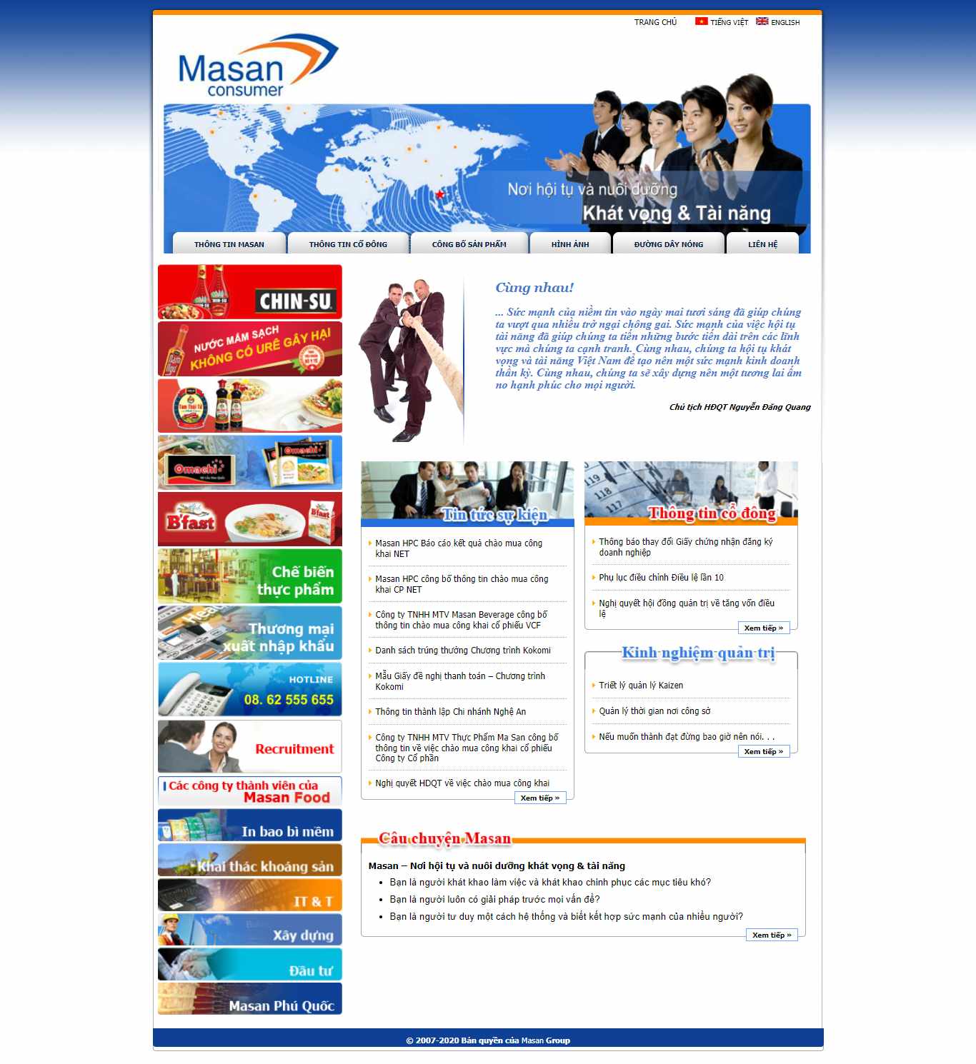 Thiết kế Website web tập đoàn - tổng công ty - wwwmasanconsumercom