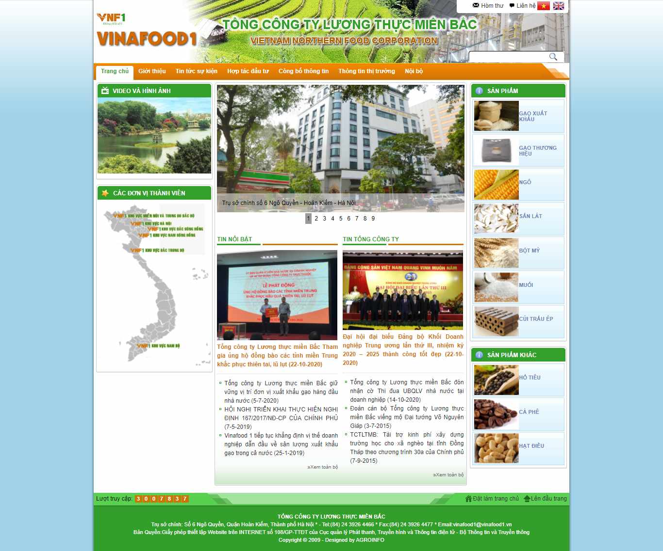 Thiết kế Website web tập đoàn - tổng công ty - wwwvinafood1comvn