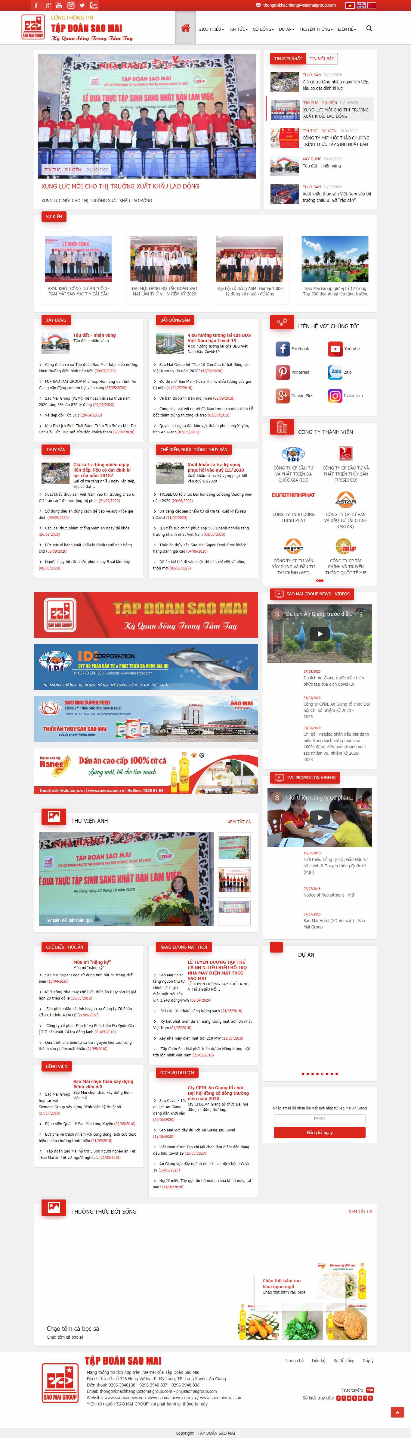 Thiết kế Website web tập đoàn - wwwsaomainewscomvn
