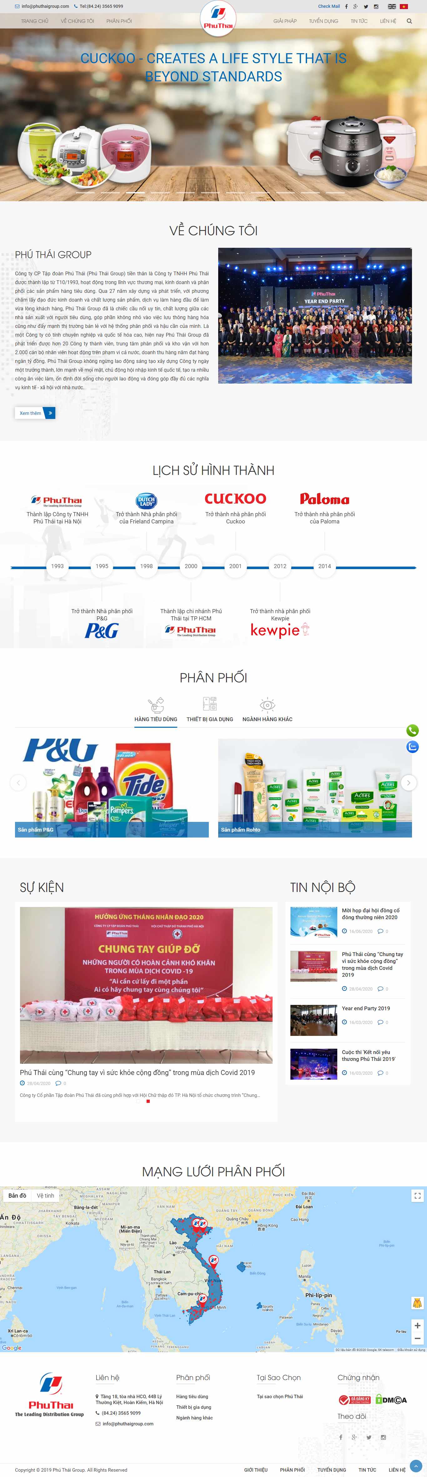 Thiết kế Website web tạp hóa - phuthaigroupcom