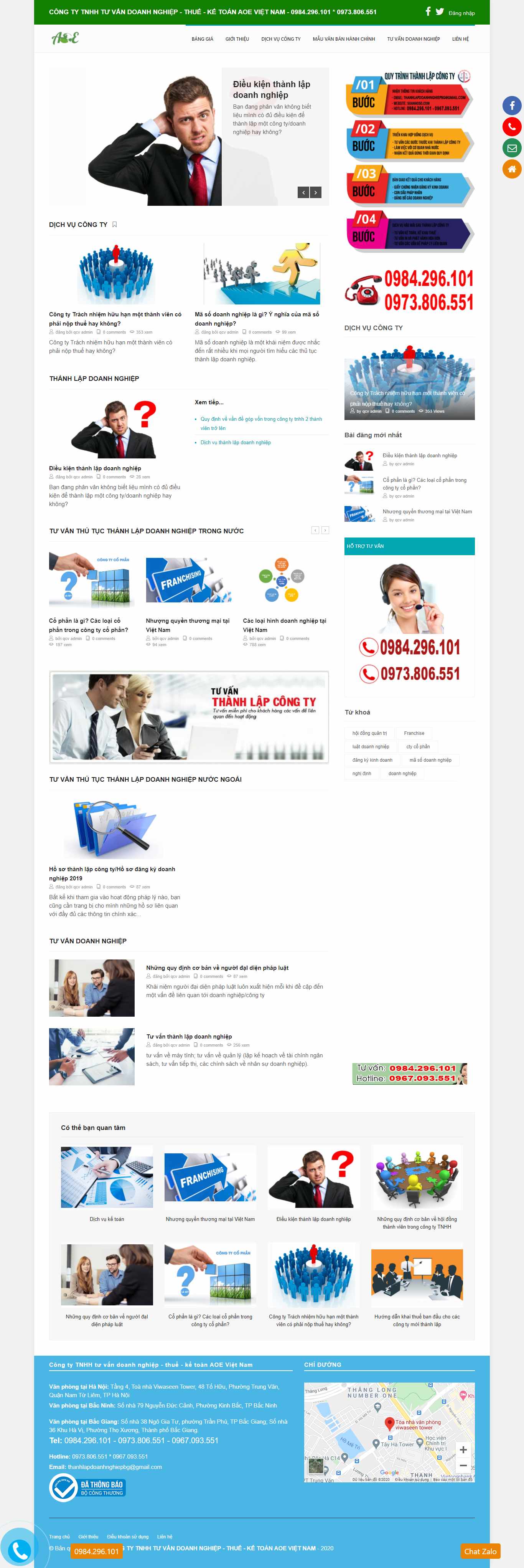 Thiết kế Website web thành lập doanh nghiệp - soanhosovn