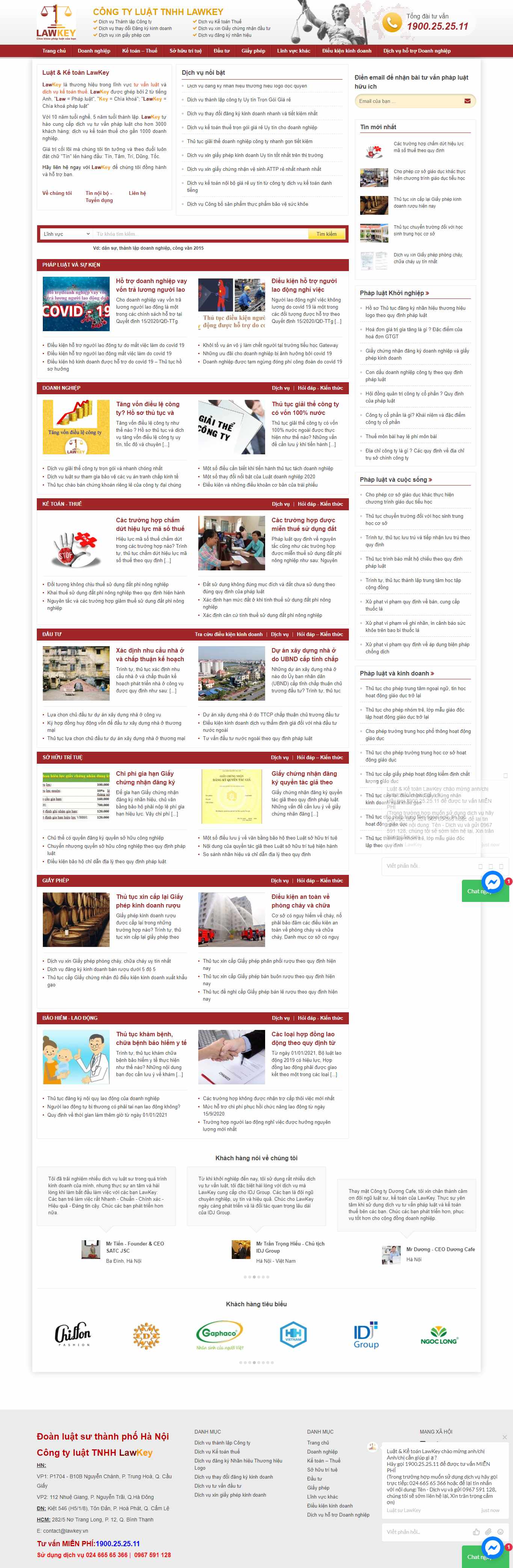 Thiết kế Website web thành lập doanh nghiệp - lawkeyvn